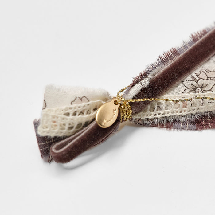 Girls Mocha Check Hair Clip