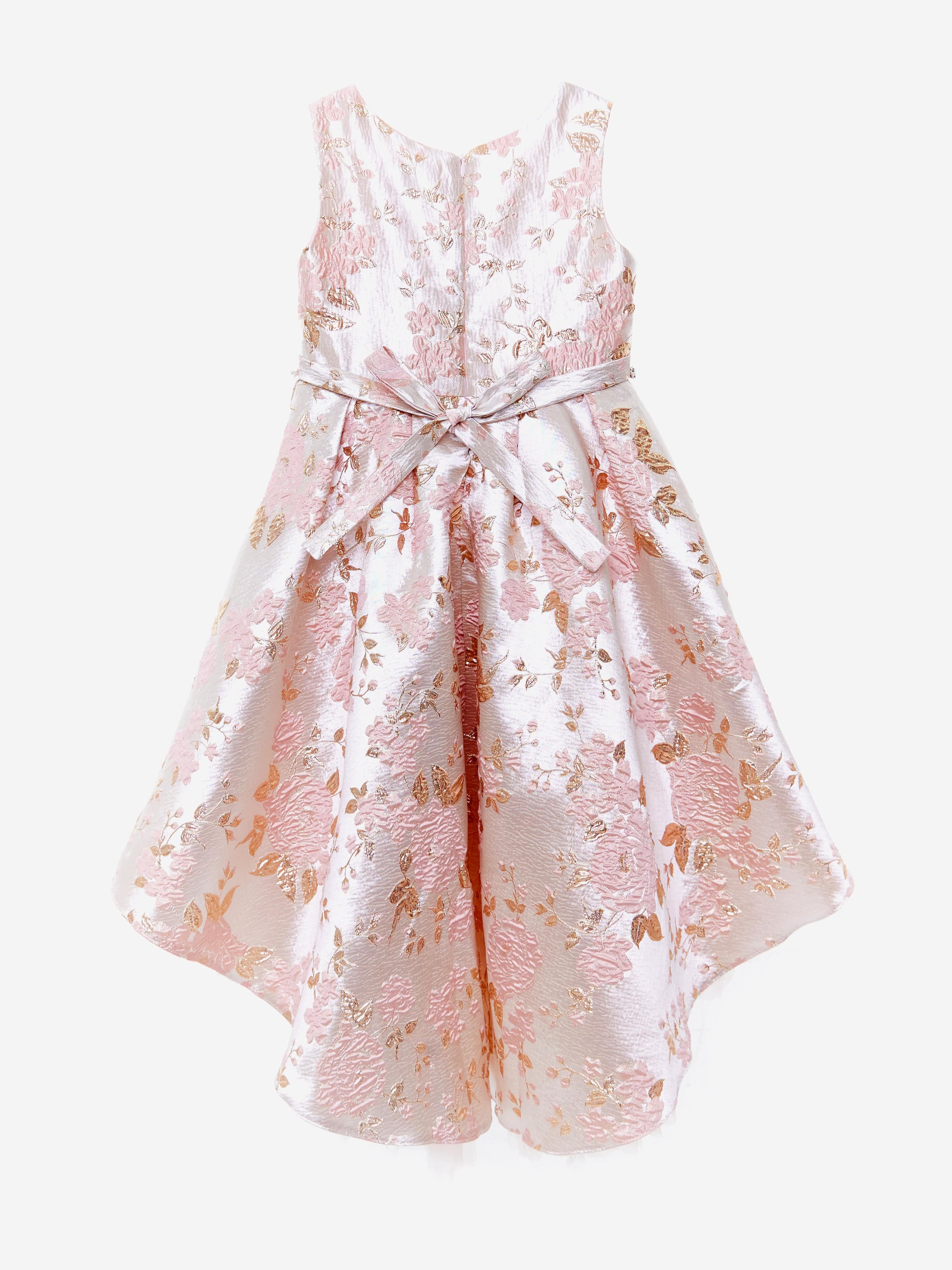 Girls Shimmering Rose Dress in Pink