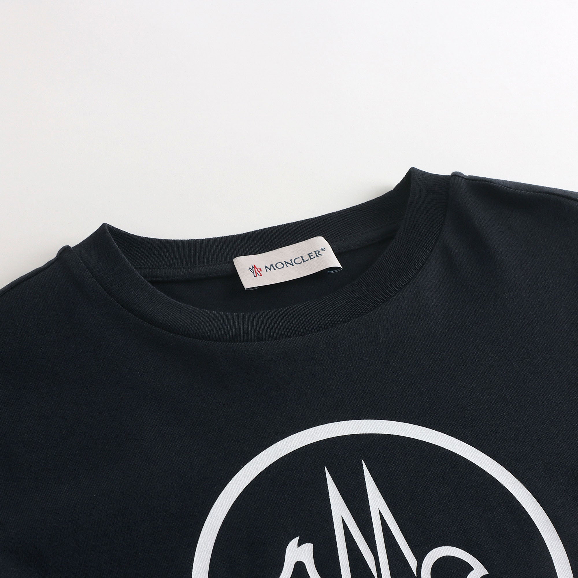 Boys Navy Logo Cotton T-Shirt