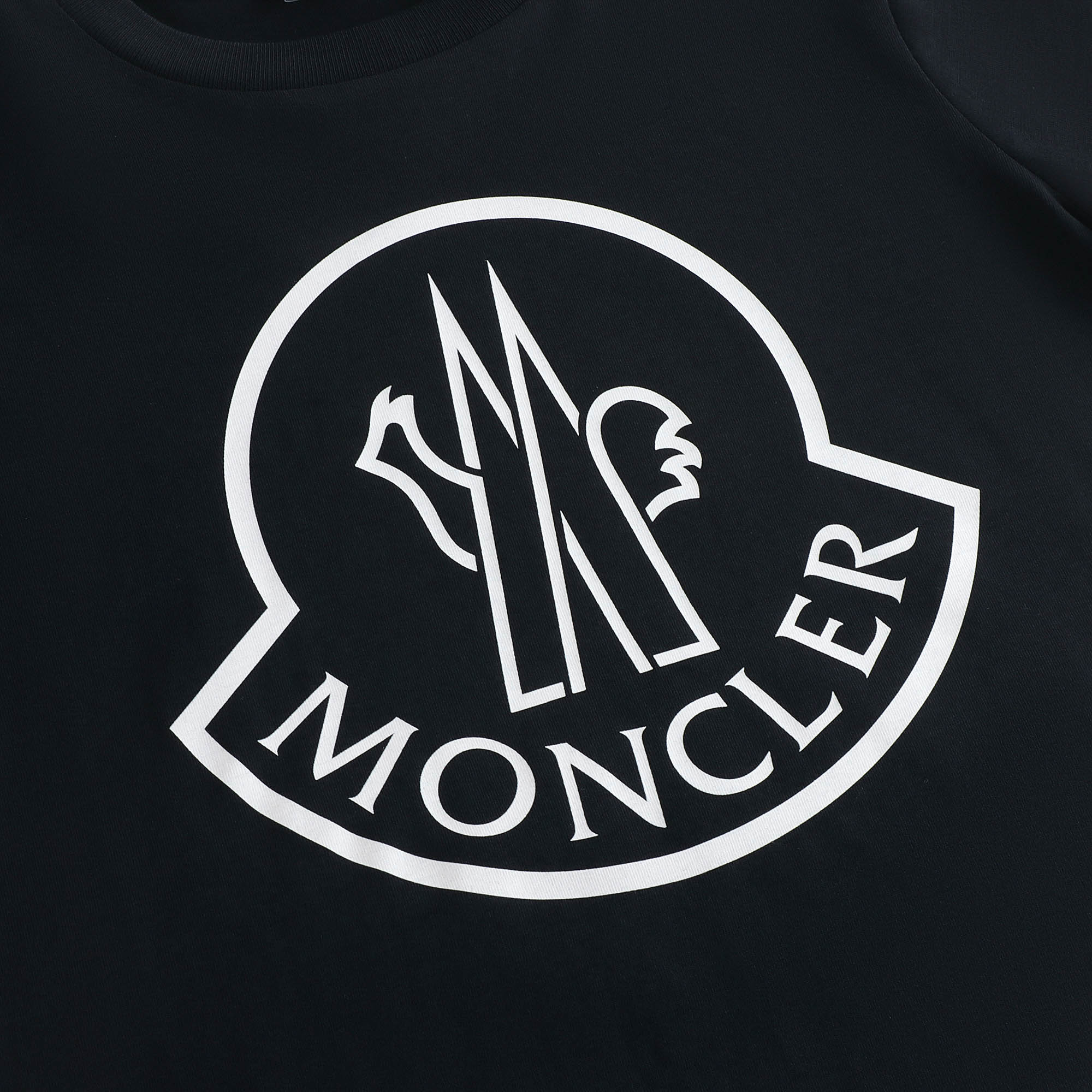 Boys Navy Logo Cotton T-Shirt