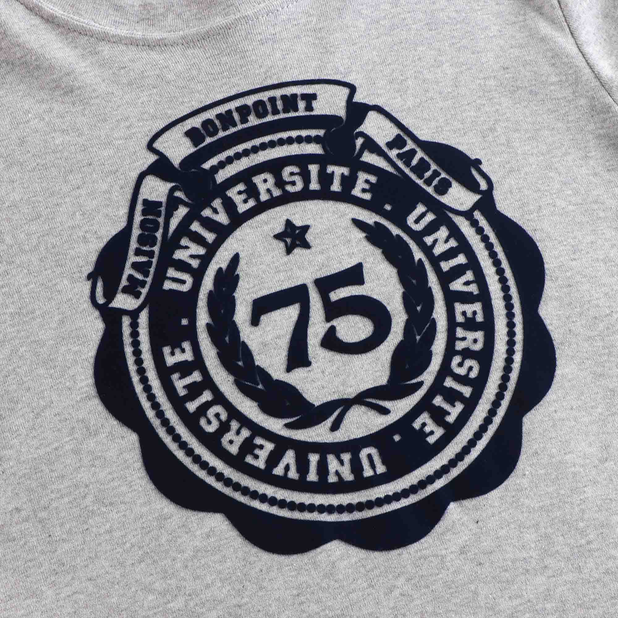 Boys Grey Logo Cotton T-Shirt