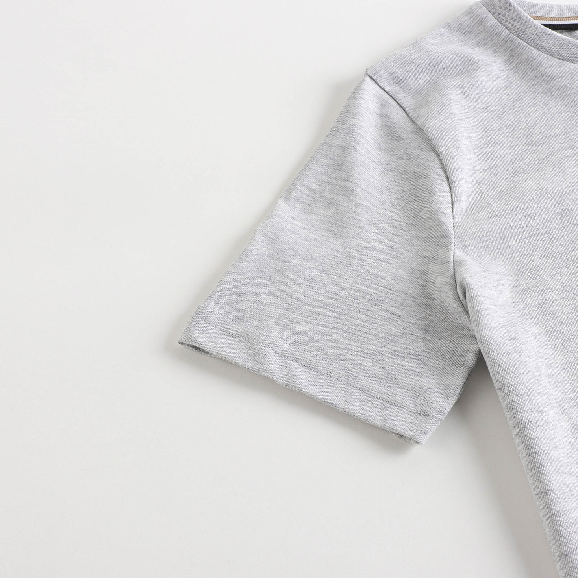 Boys Grey Logo Cotton T-Shirt