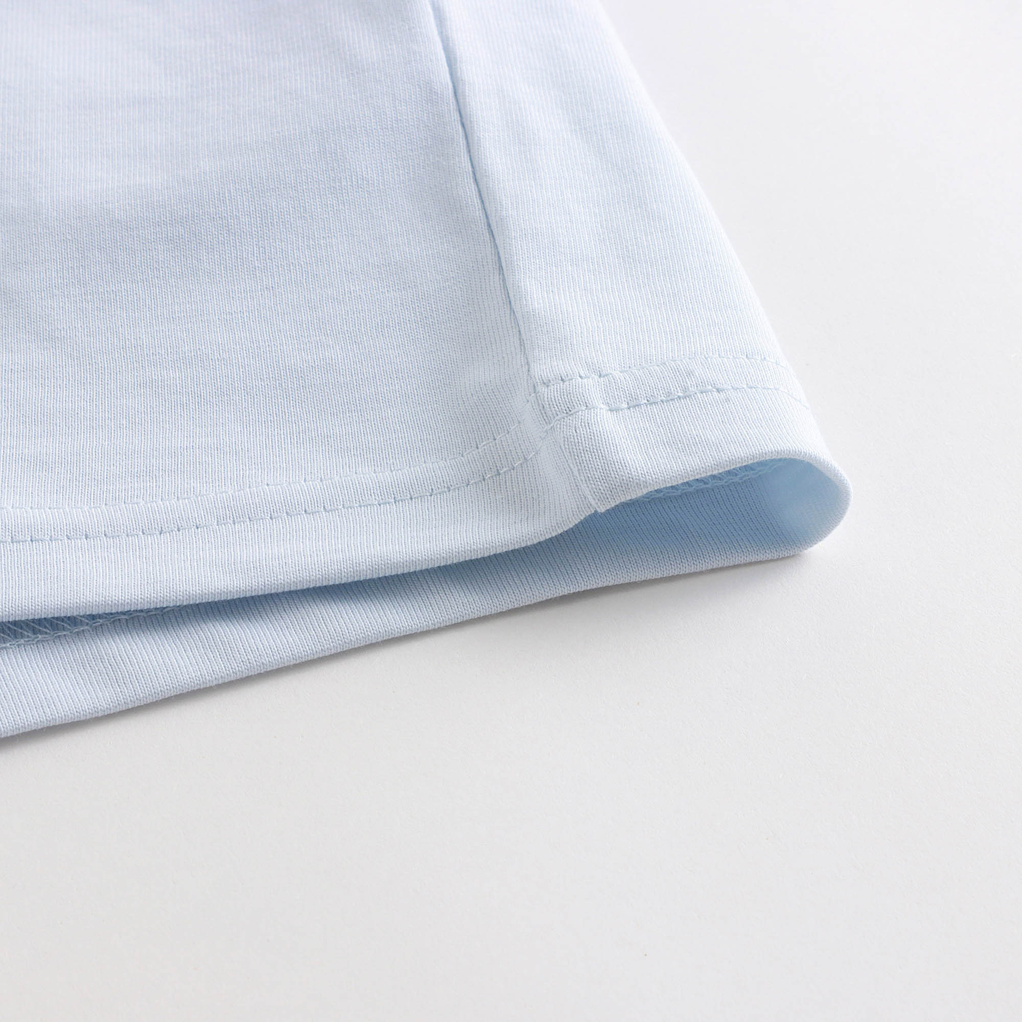 Boys Light Blue Logo Cotton T-Shirt