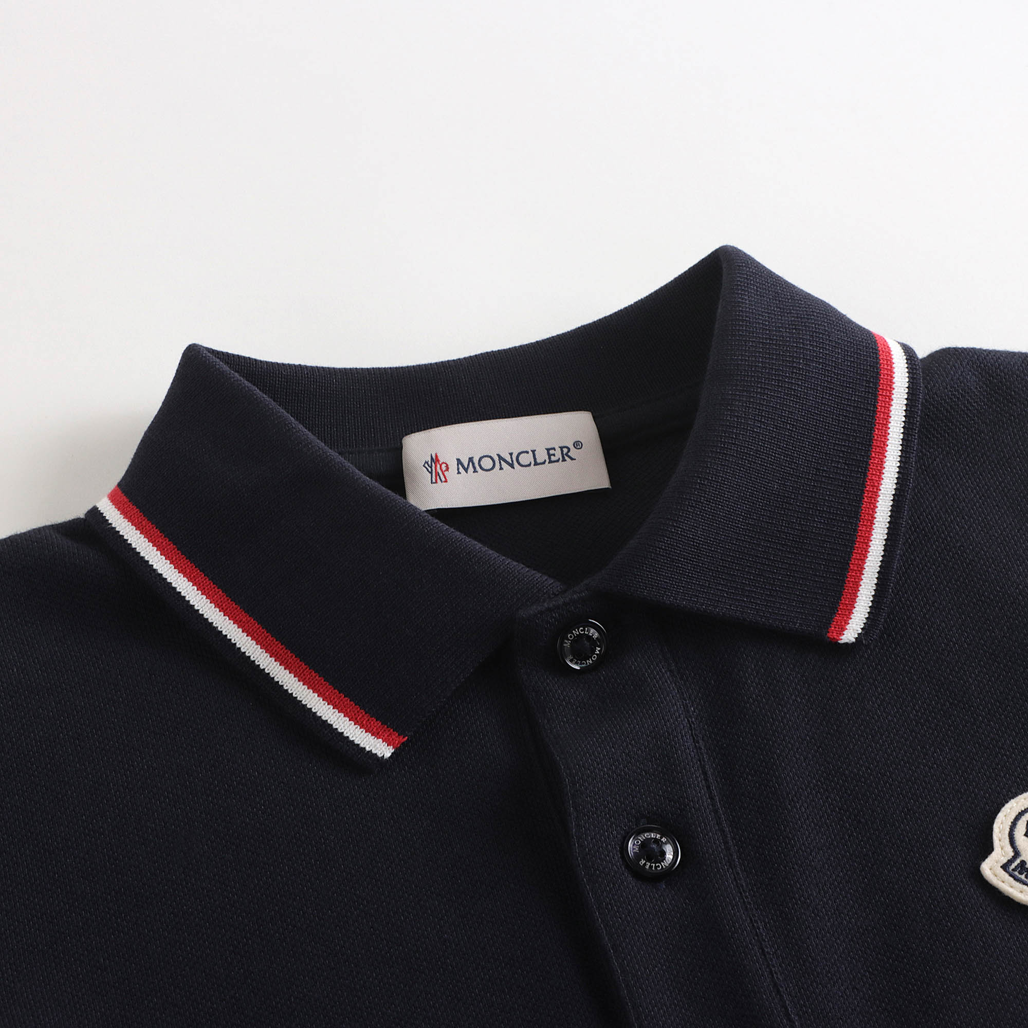 Boys Navy Logo Cotton Polo Shirt