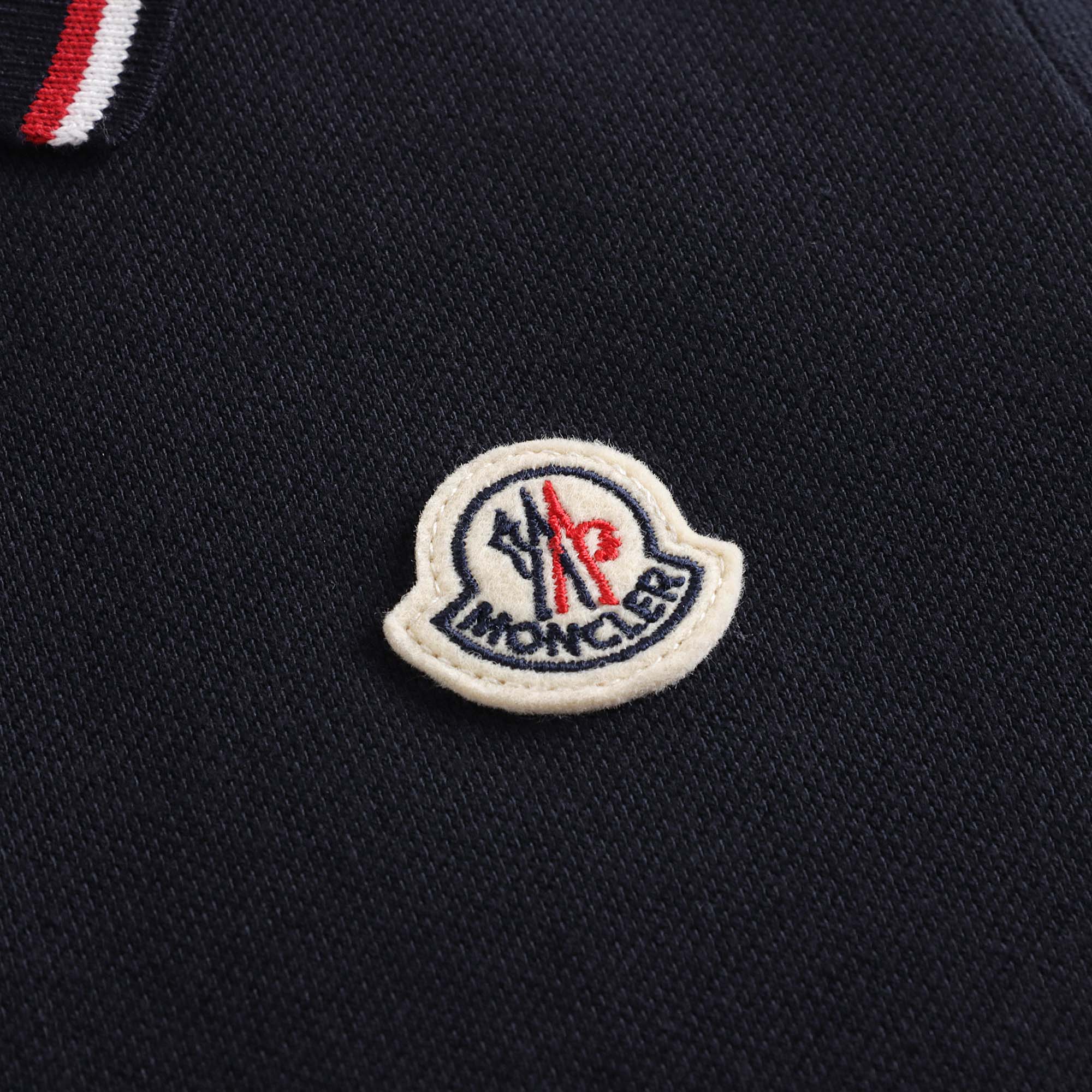 Boys Navy Logo Cotton Polo Shirt