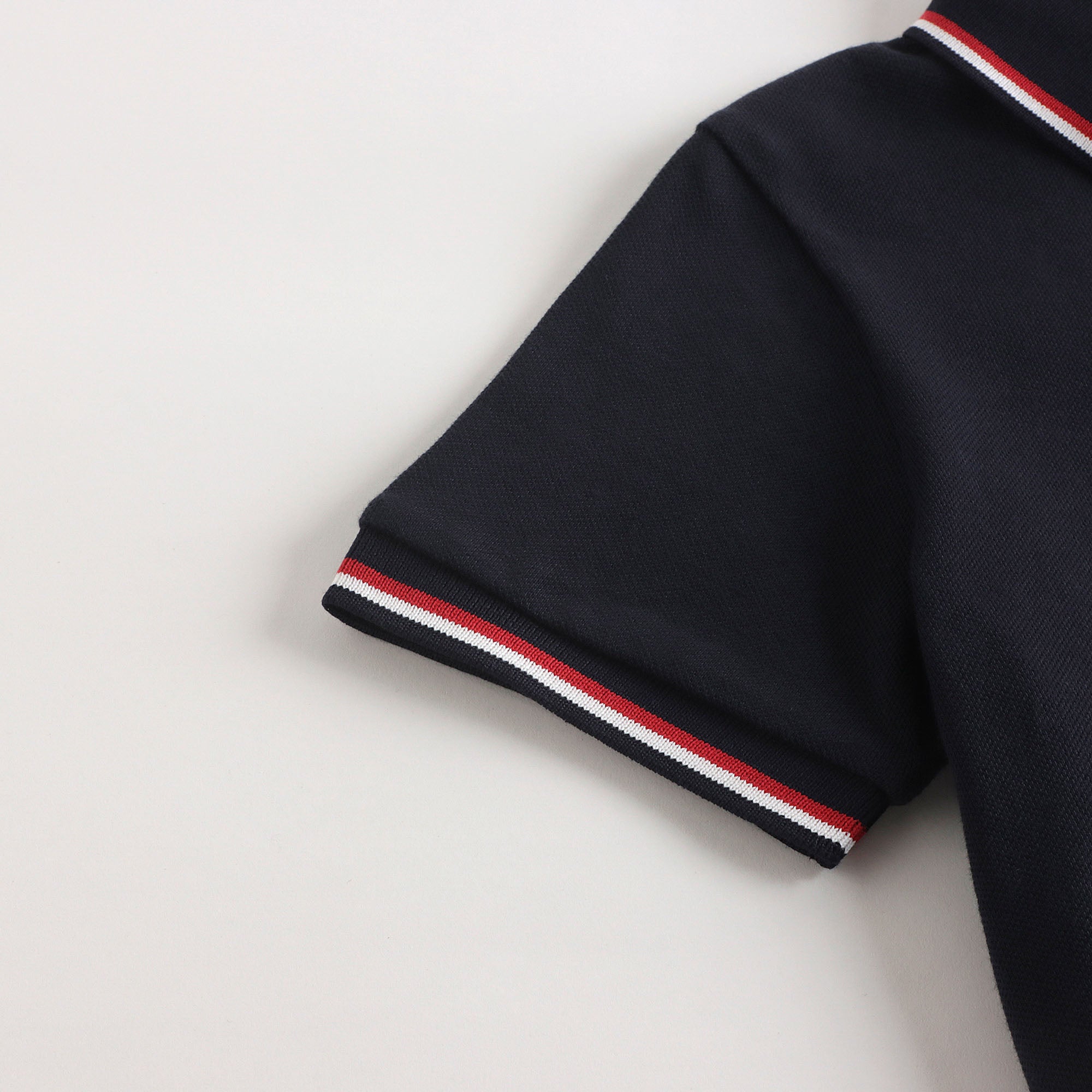 Boys Navy Logo Cotton Polo Shirt