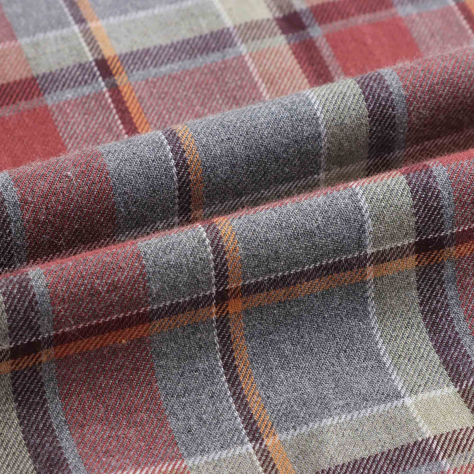 Girls Wine Red Check Cotton Dress