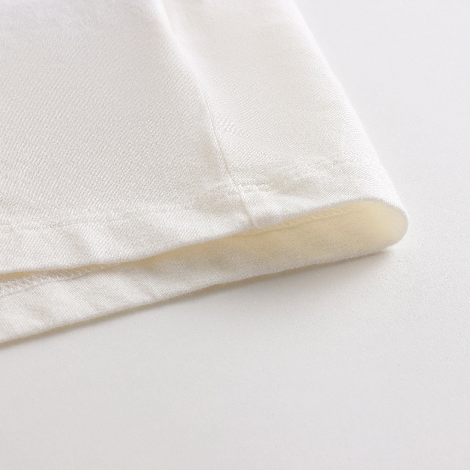 Girls Ivory Printed Cotton T-Shirt