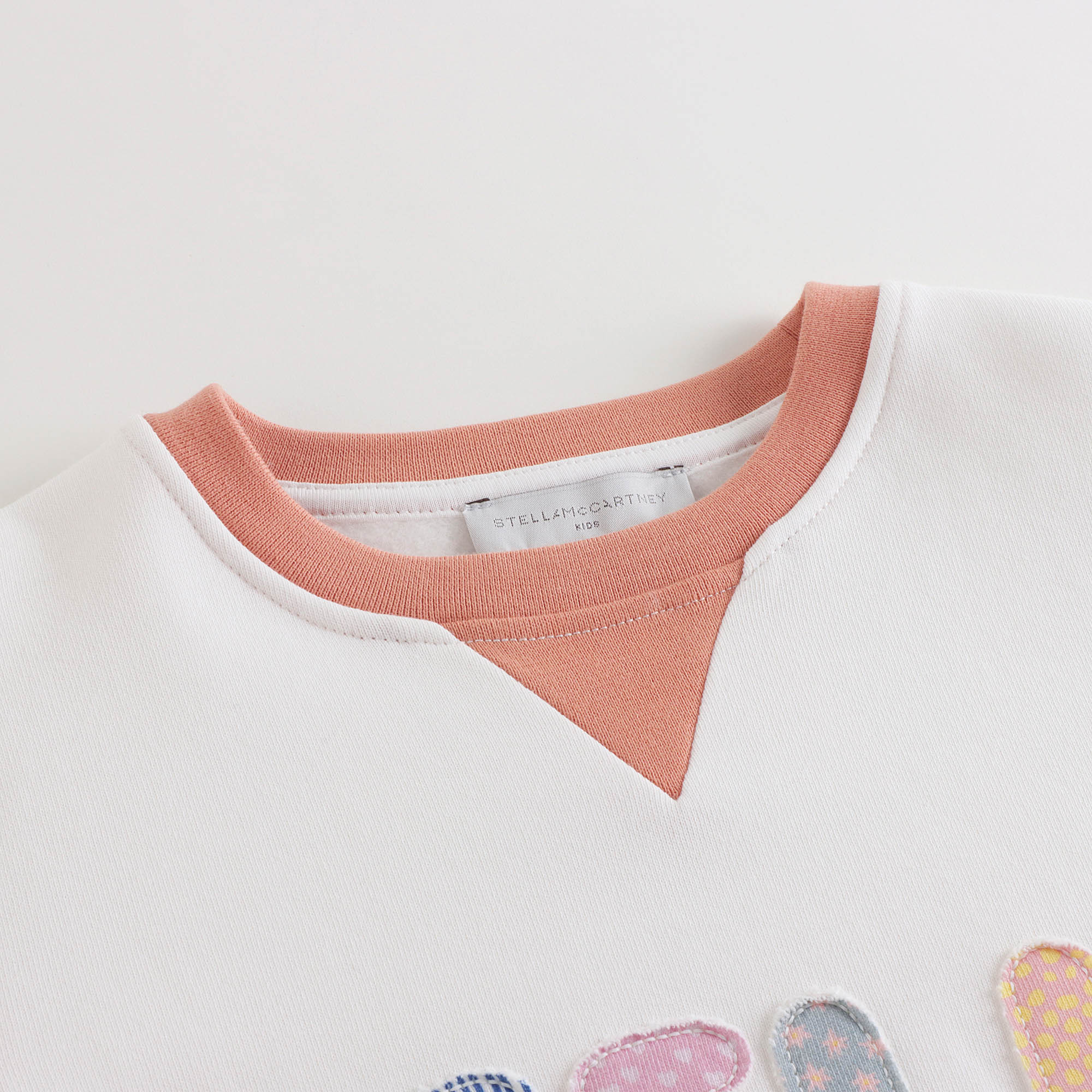 Girls White Logo Cotton Sweatshirt