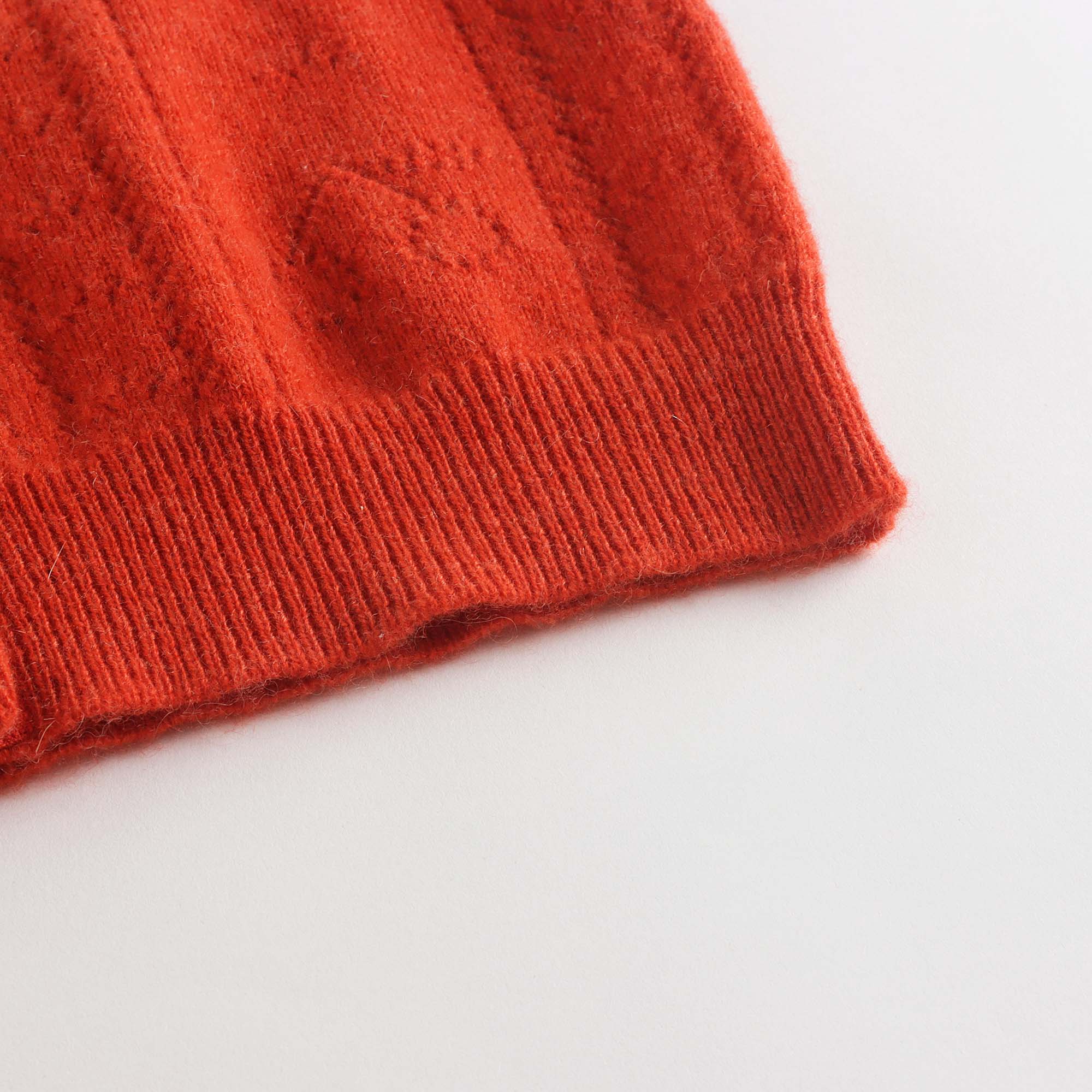 Girls Red Cashmere Cardigan