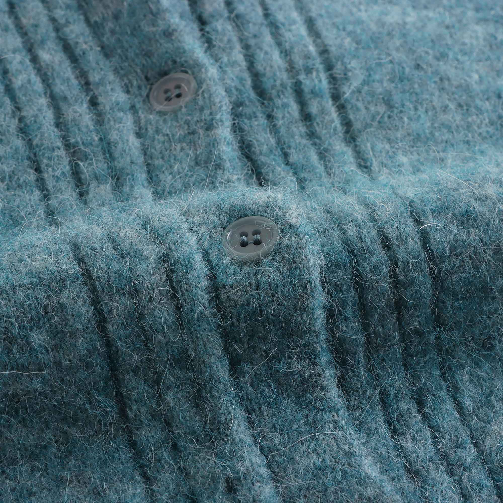 Girls Peacock Blue Wool Cardigan