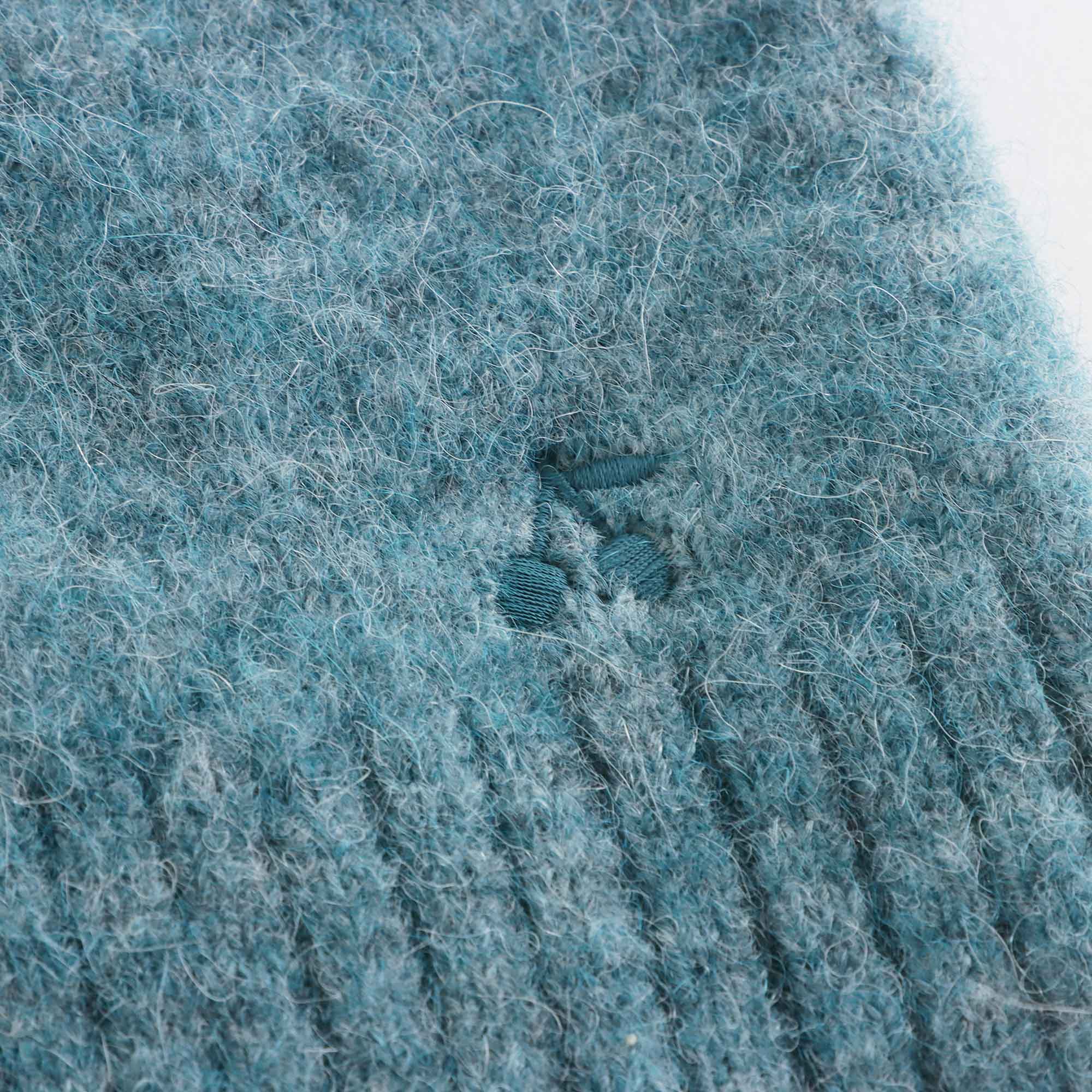 Girls Peacock Blue Wool Cardigan