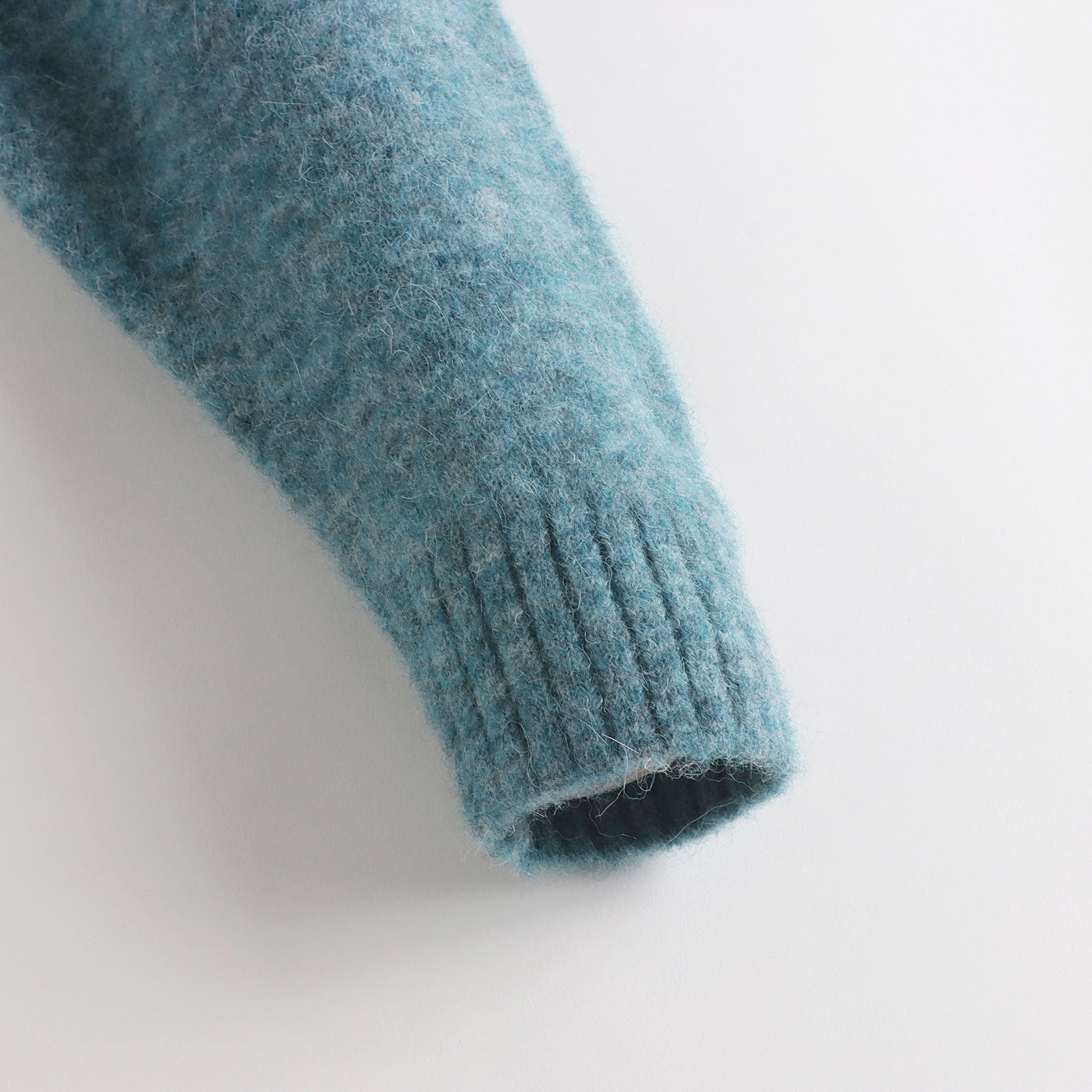 Girls Peacock Blue Wool Cardigan