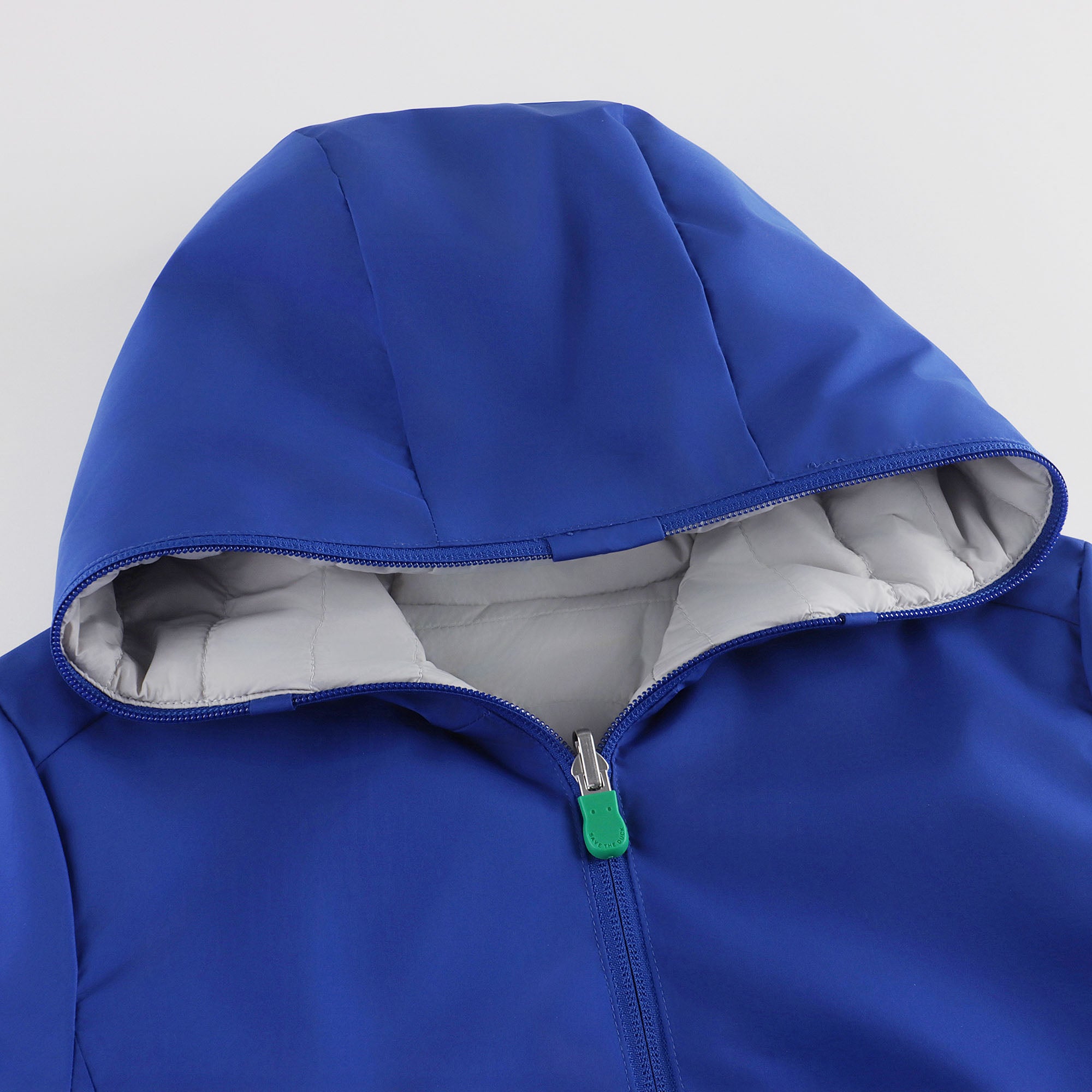 Boys & Girls Blue Hooded Reversible Padded Jacket