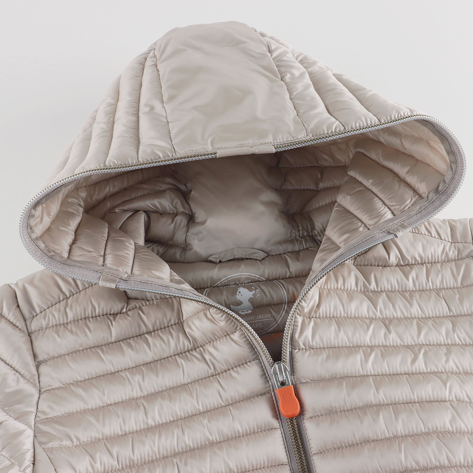 Boys & Girls Beige Hooded Padded Jacket