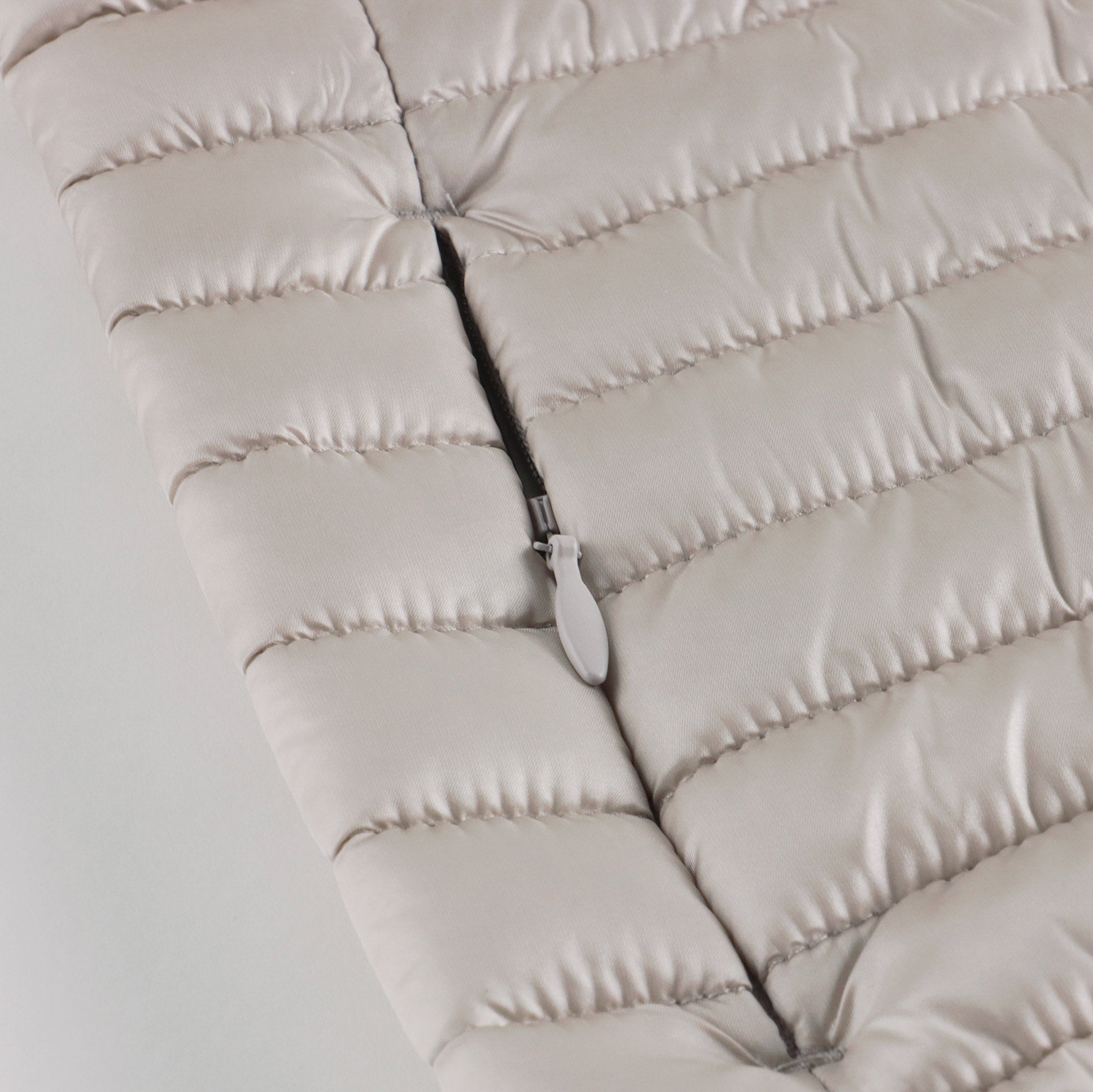 Boys & Girls Beige Hooded Padded Jacket