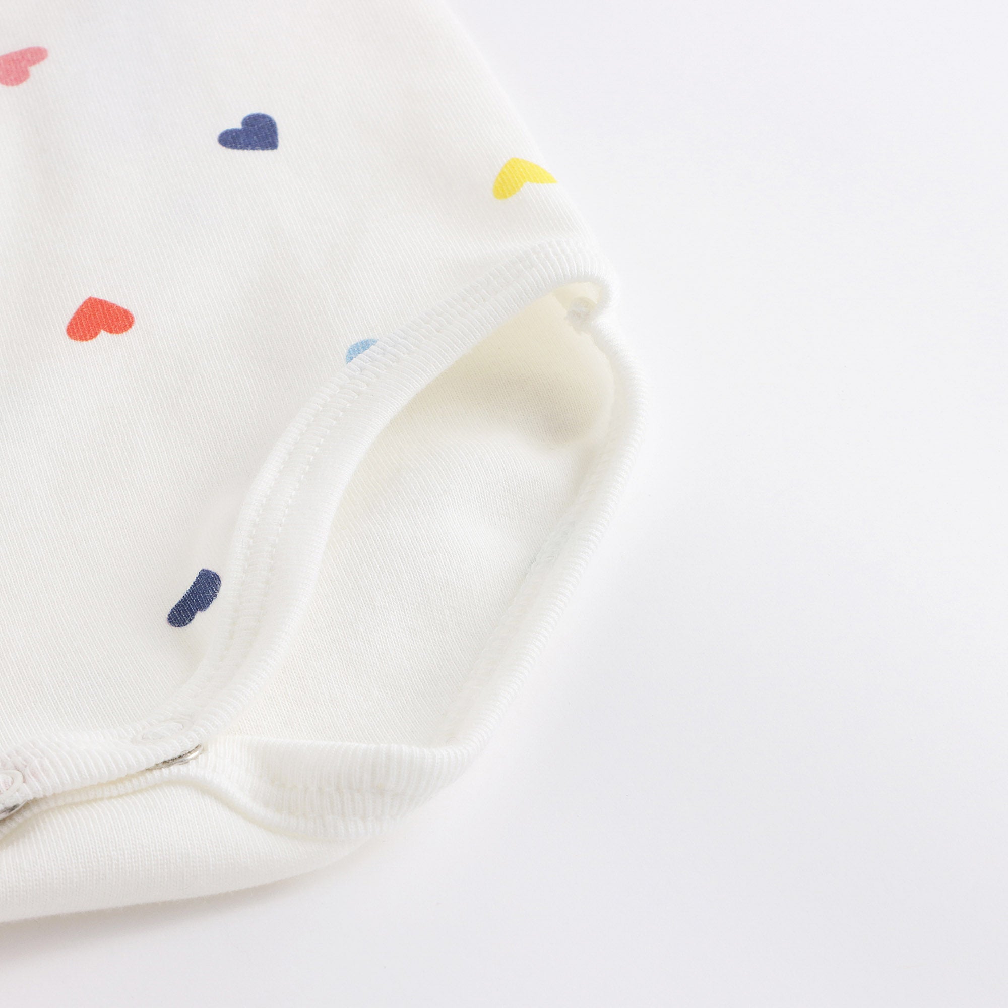 Baby Boys & Girls Multicolor Heart Cotton Babysuit