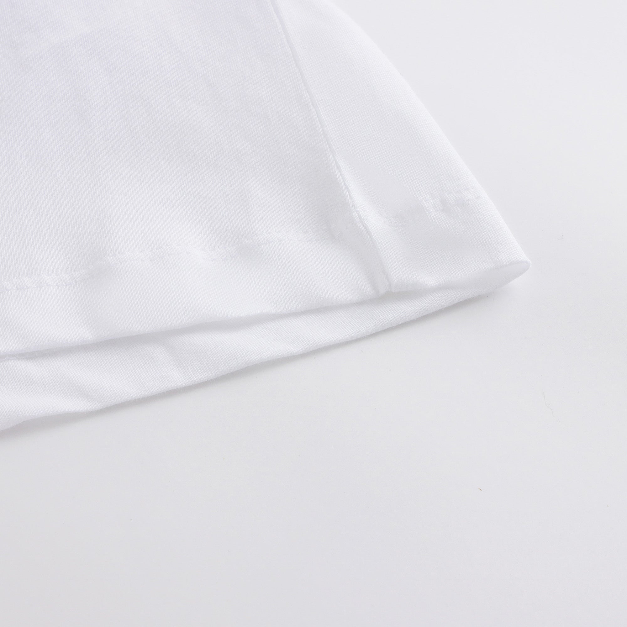 Boys White Circular Logo Cotton Set
