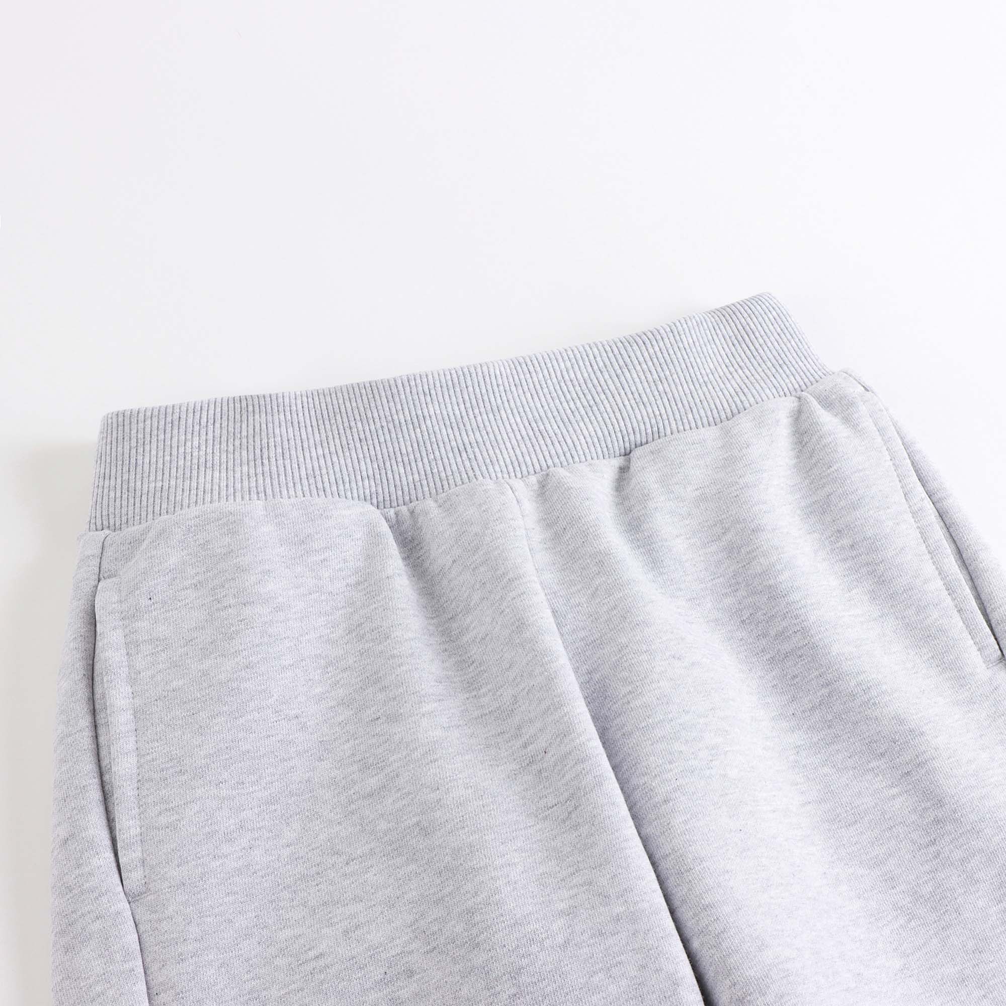 Boys Grey Logo Cotton Shorts