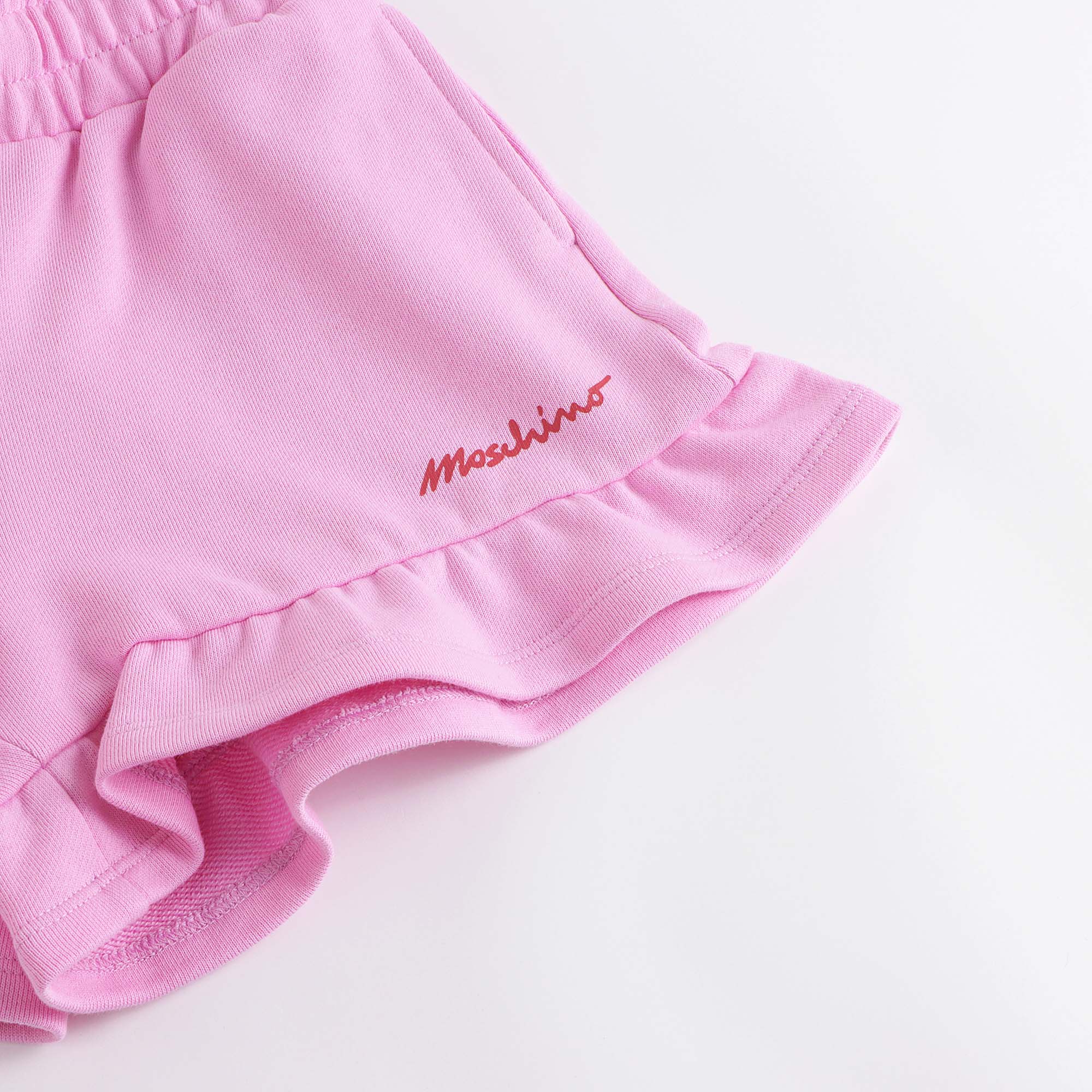 Girls Pink Cotton Shorts