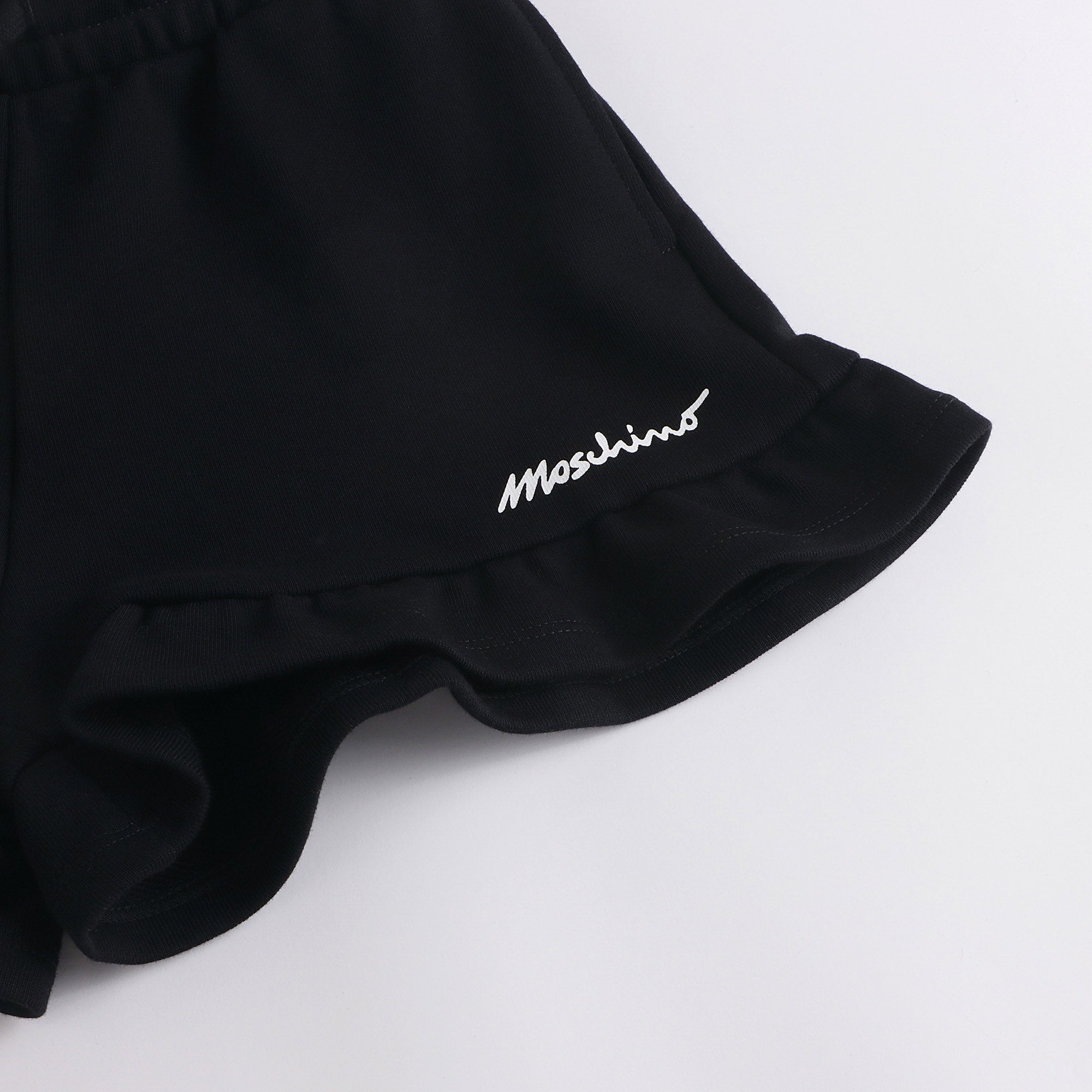 Girls Black Cotton Shorts