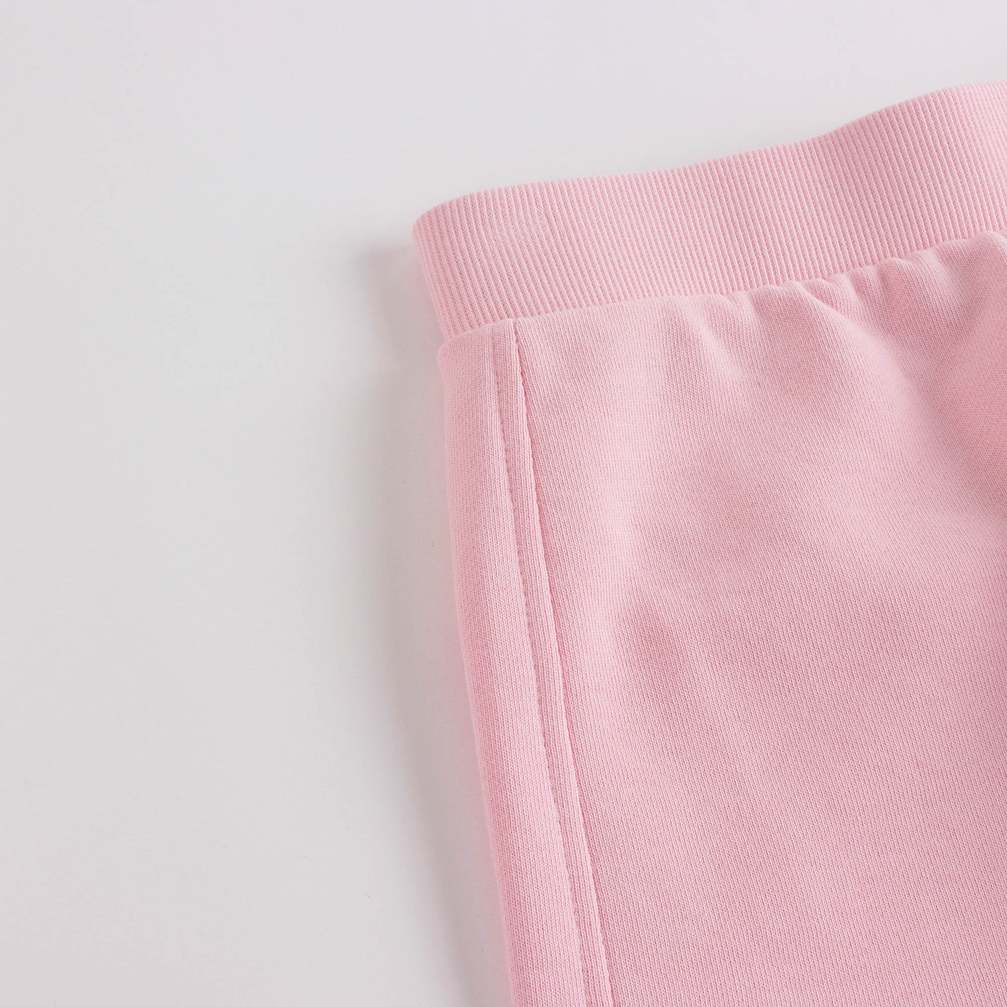 Girls Light Pink Cotton Shorts