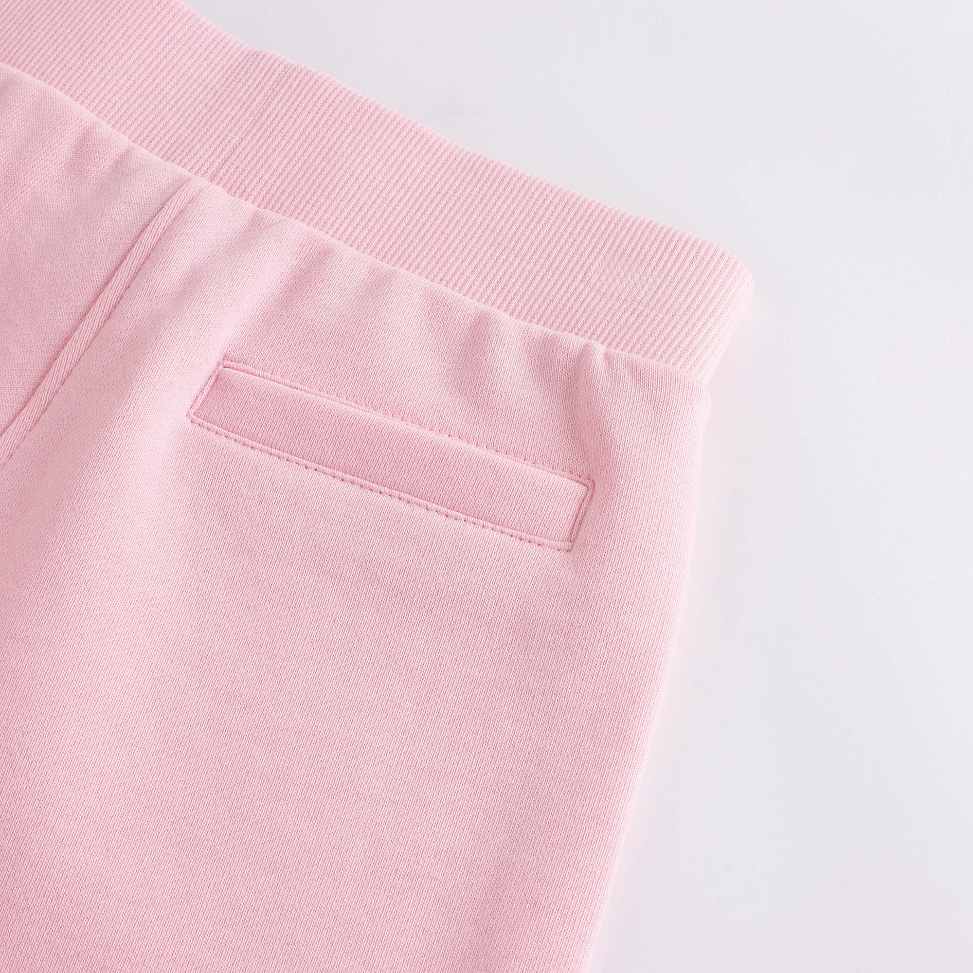 Girls Light Pink Cotton Shorts