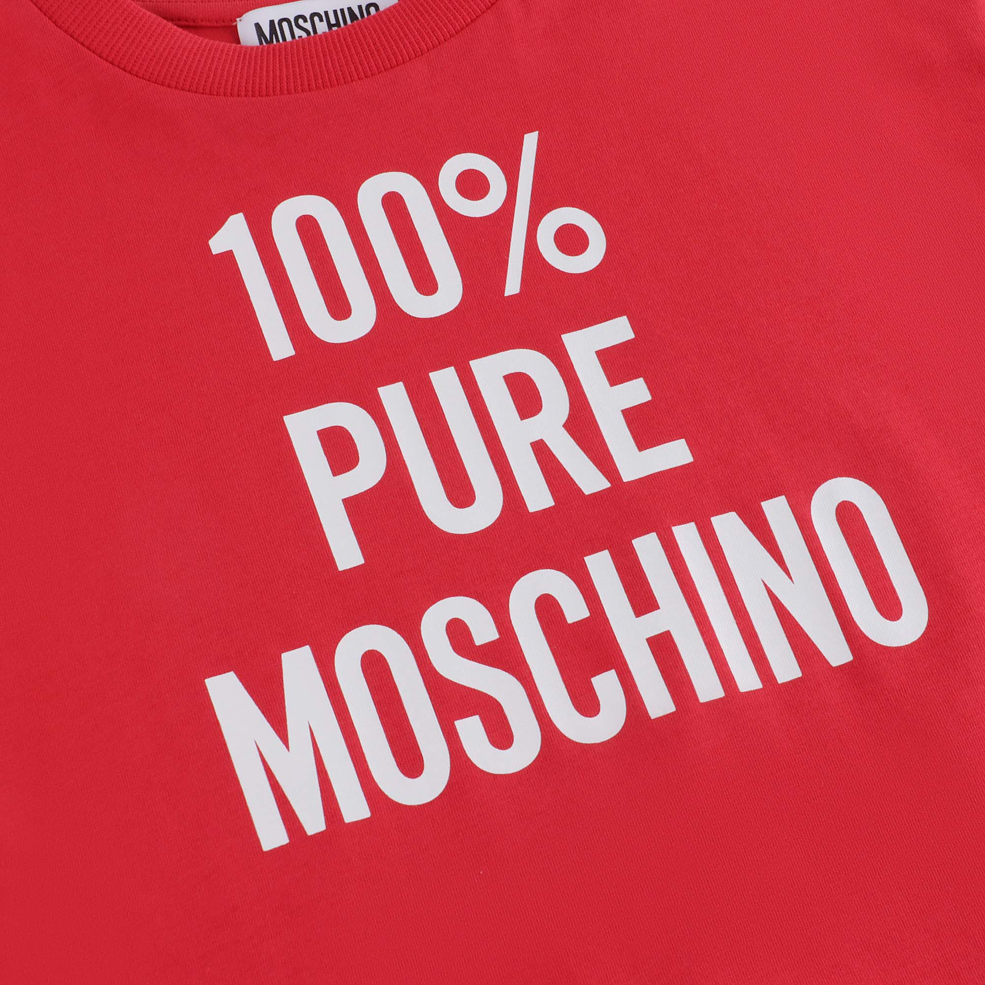 Girls Red Logo Cotton Dress