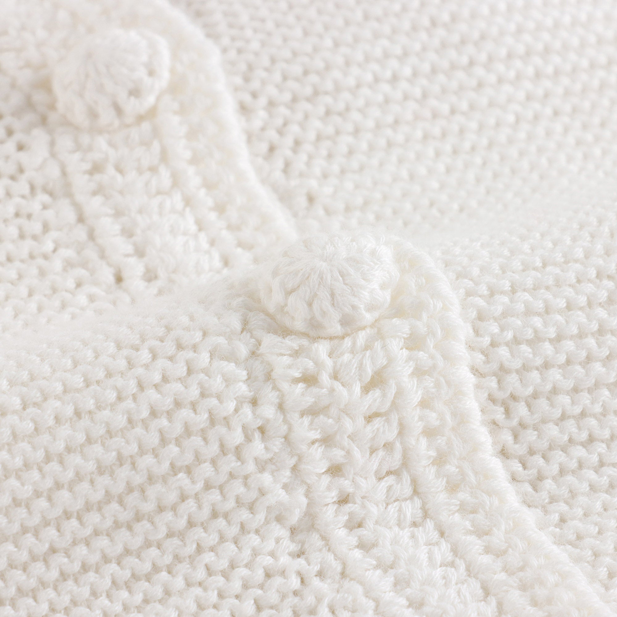 Girls White Cotton Cardigan