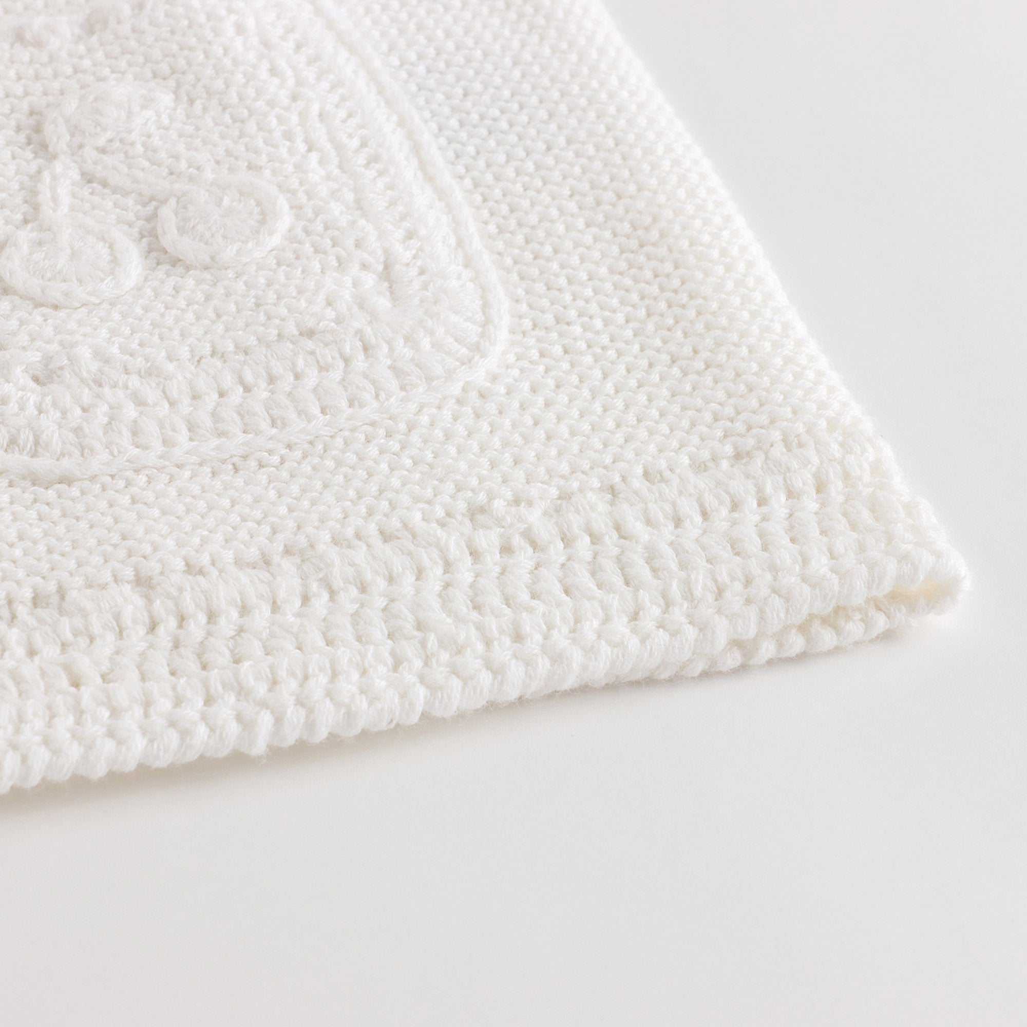 Girls White Cotton Cardigan