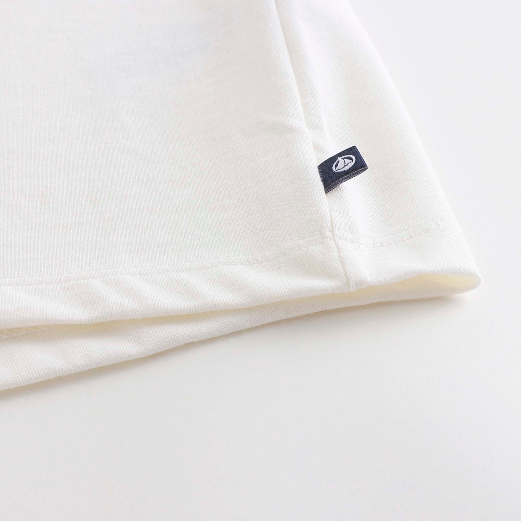 Boys & Girls White Printed Cotton T-Shirt