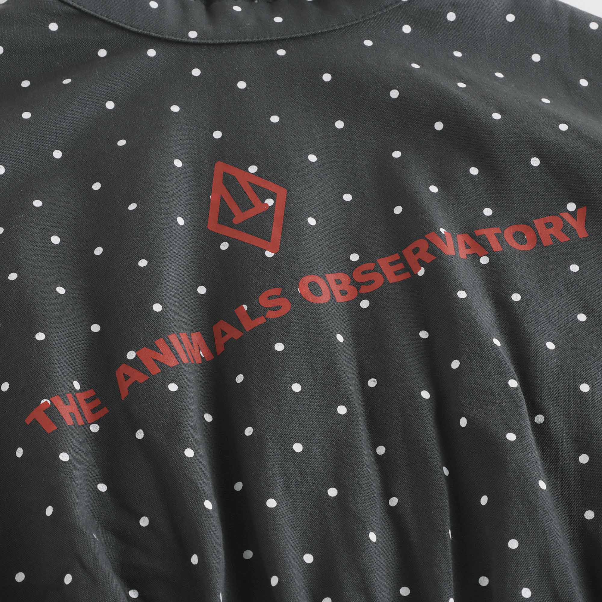 Girls Dark Grey Dots Cotton Dress