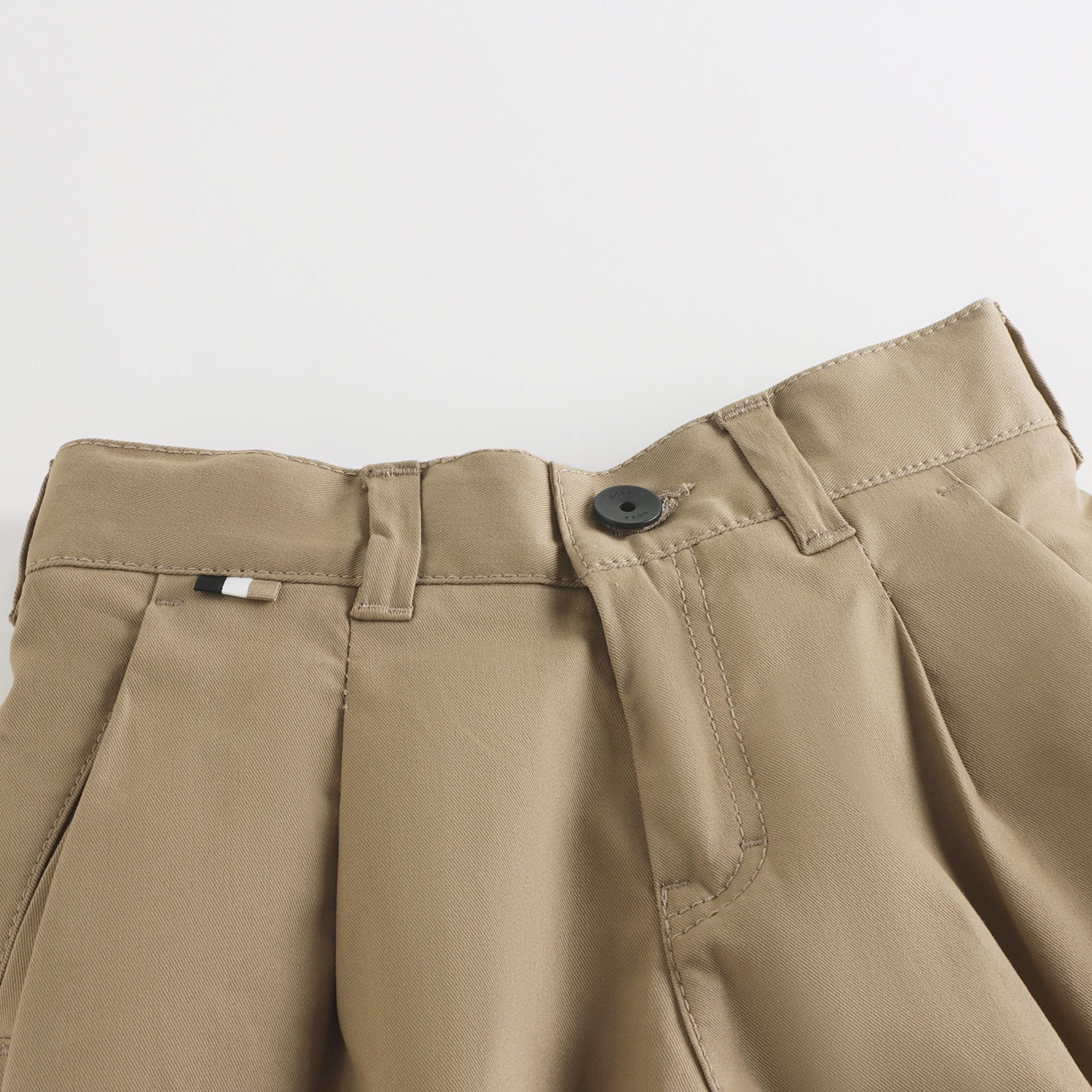 Boys Beige Cotton Trousers