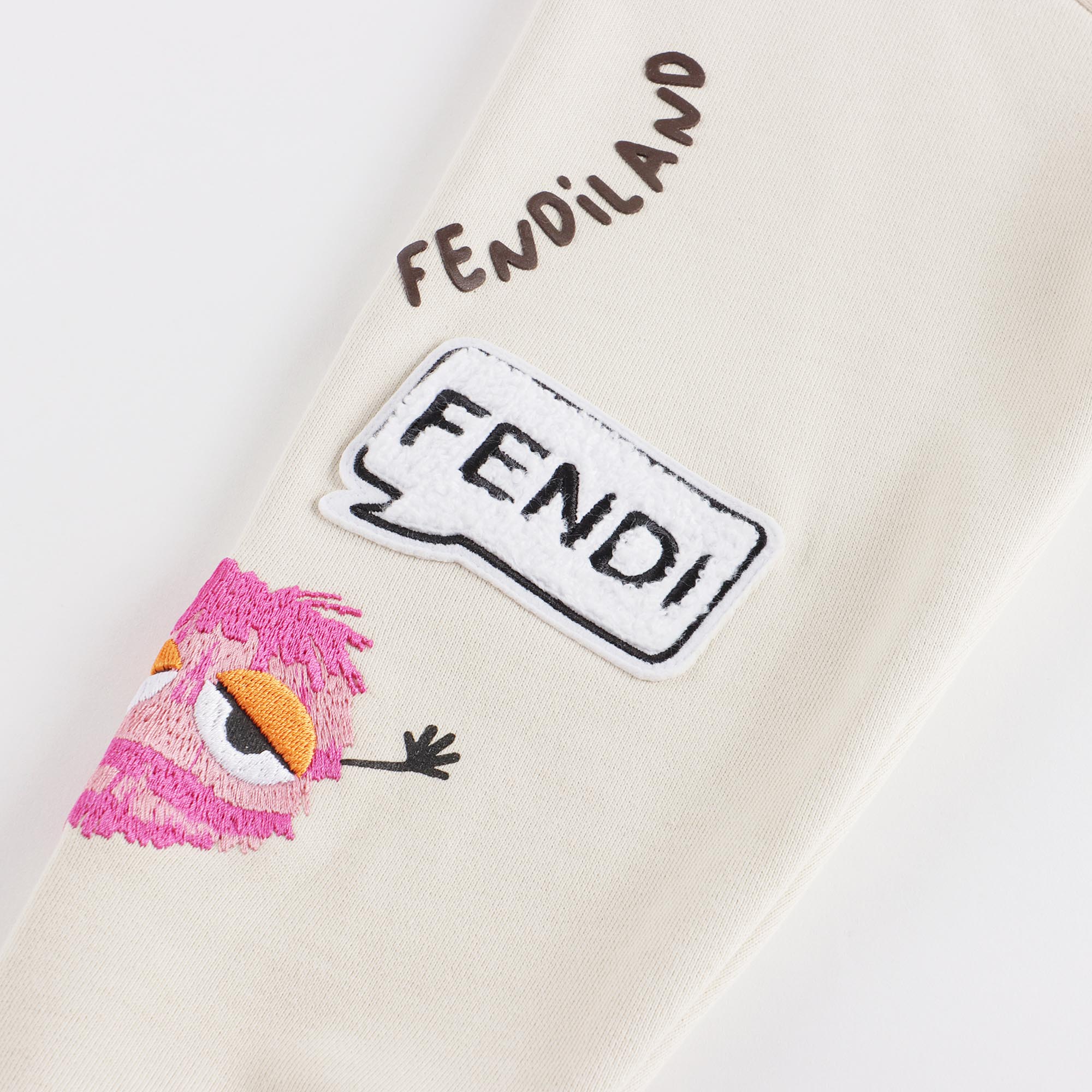 Girls White Printed Cotton Sweatshirt