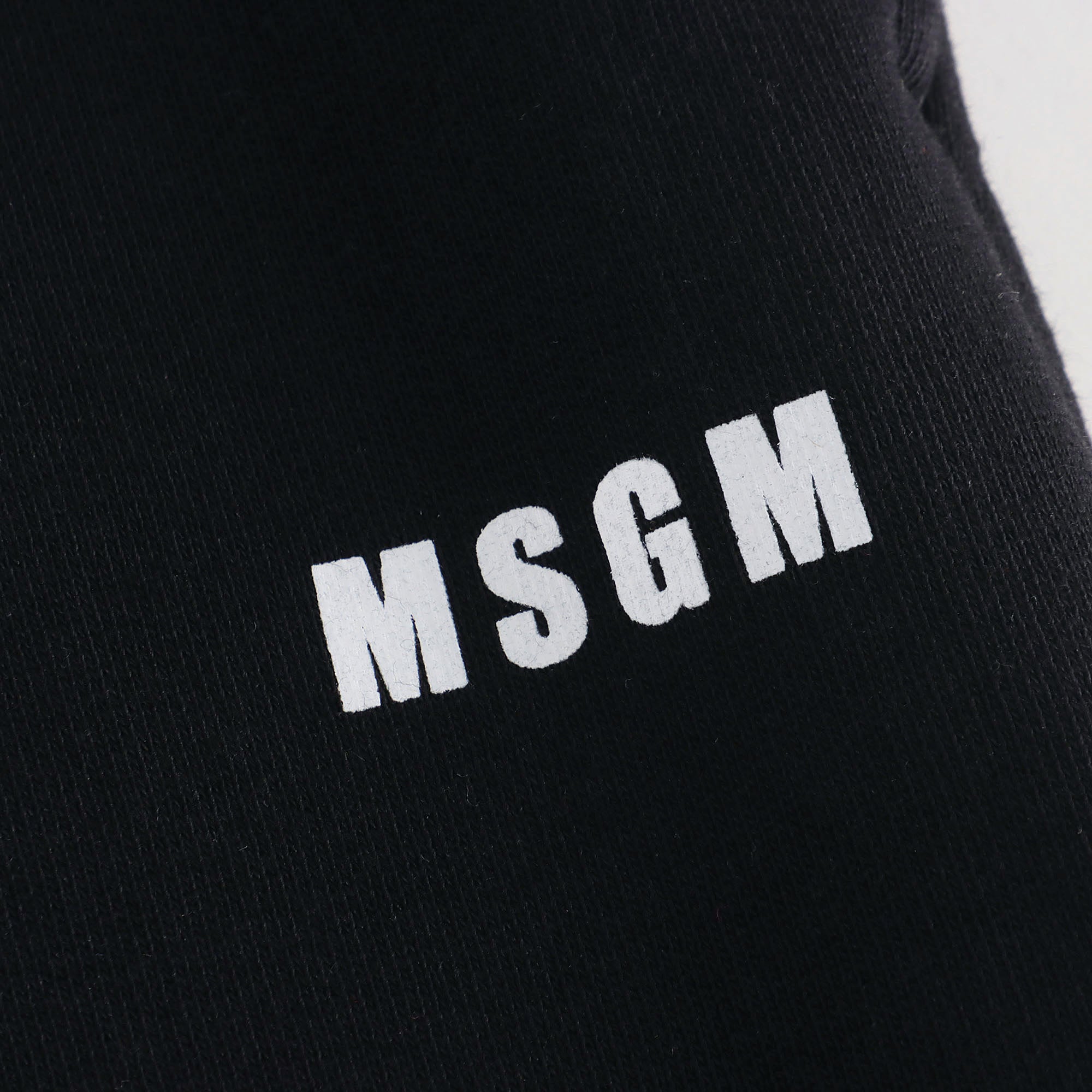 Girls Black Logo Cotton Trousers