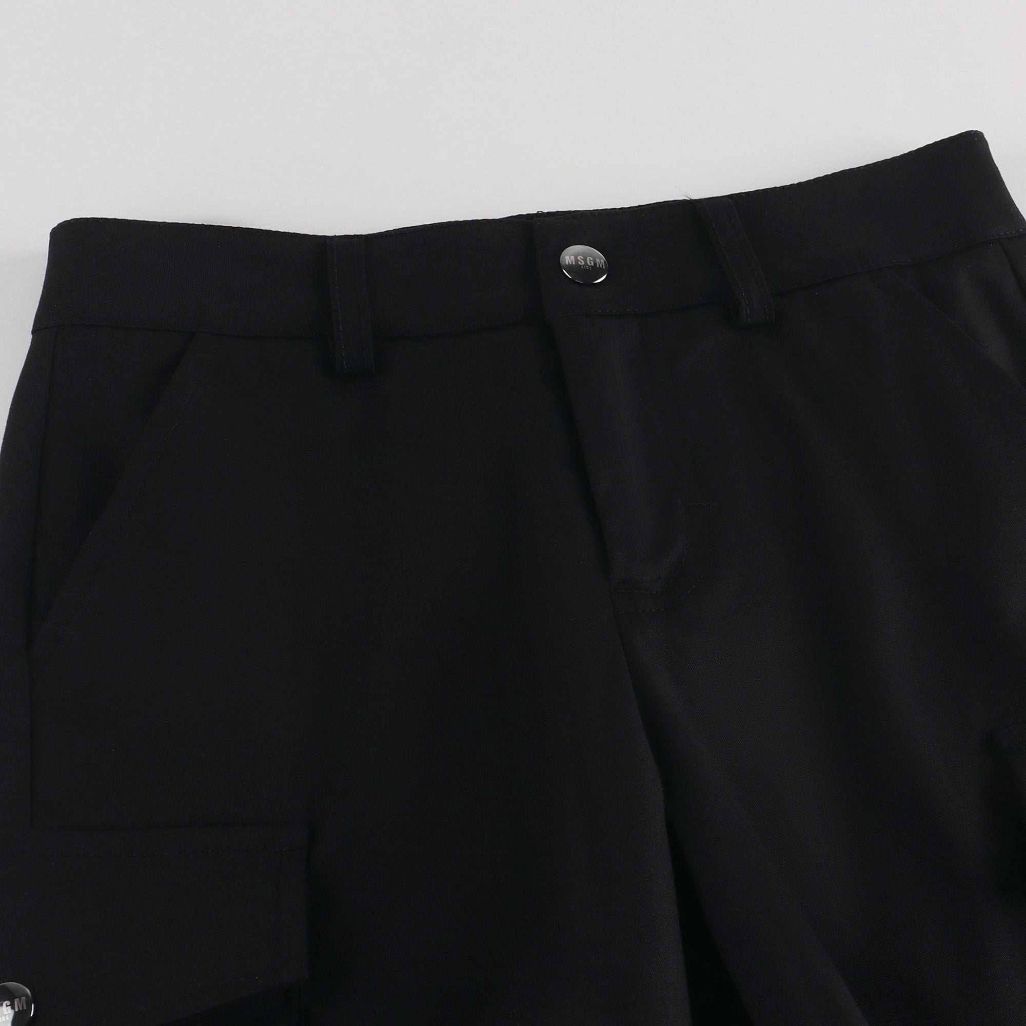 Boys & Girls Black Cotton Shorts