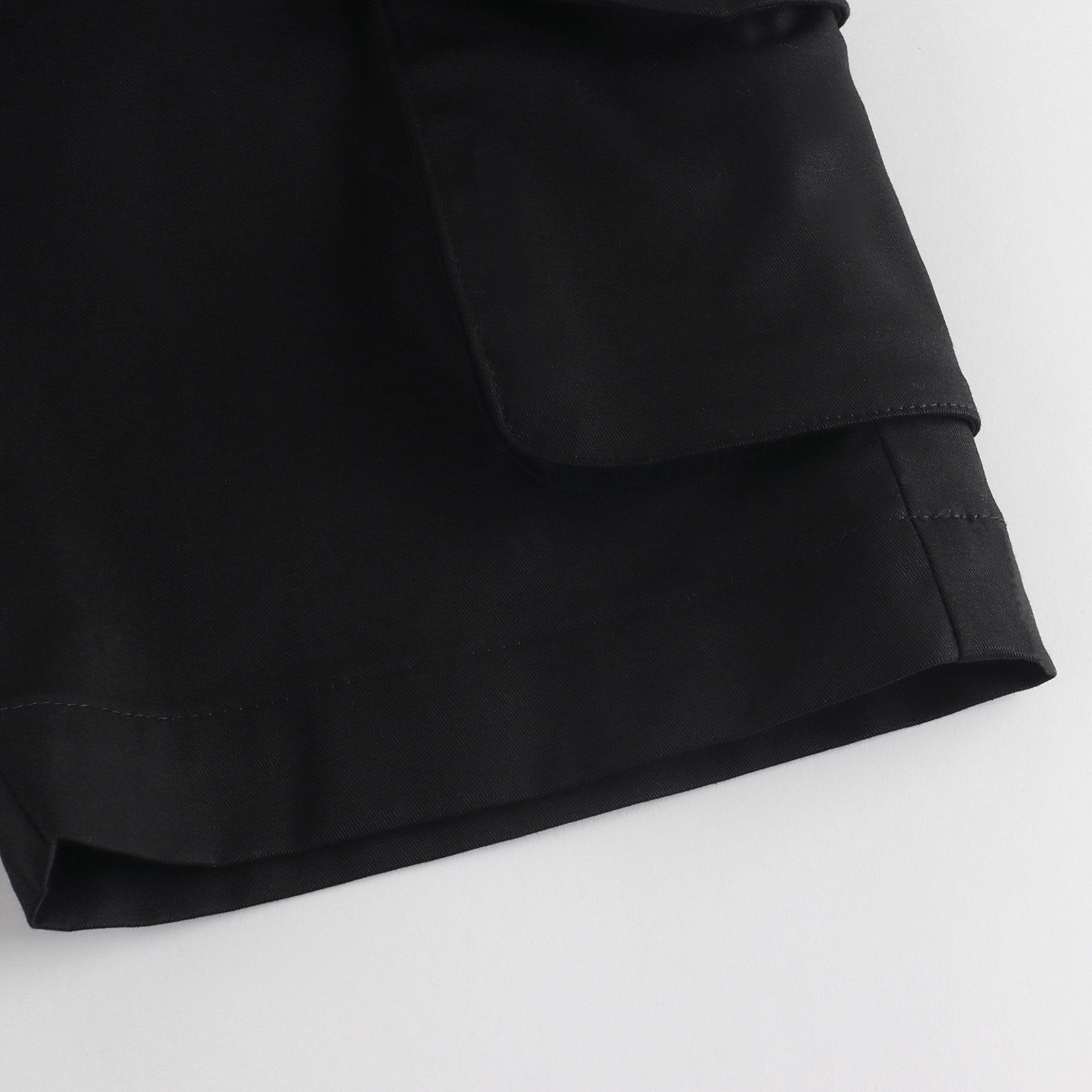 Boys & Girls Black Cotton Shorts