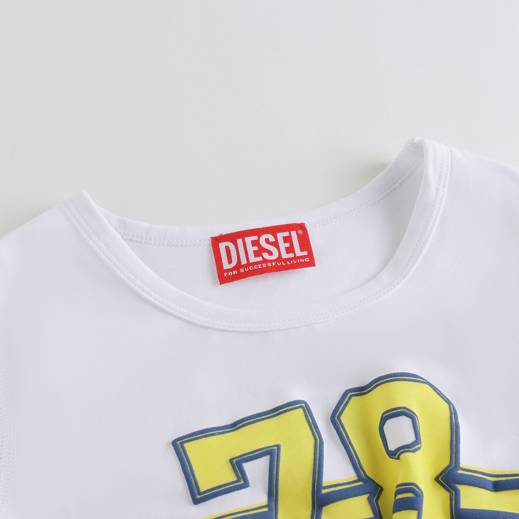 Girls White Logo Cotton T-Shirt