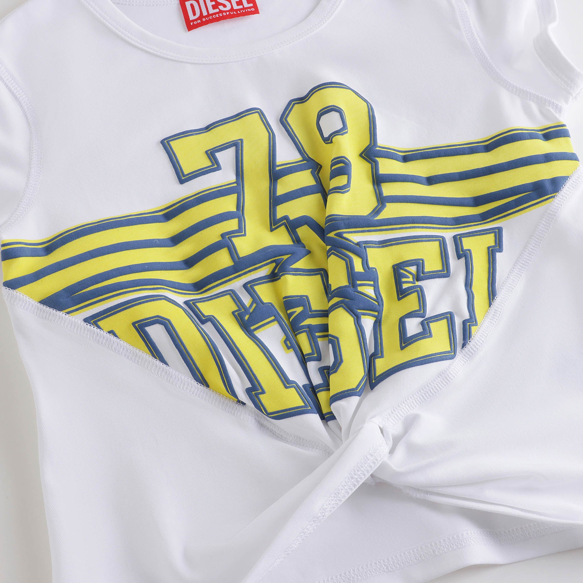 Girls White Logo Cotton T-Shirt