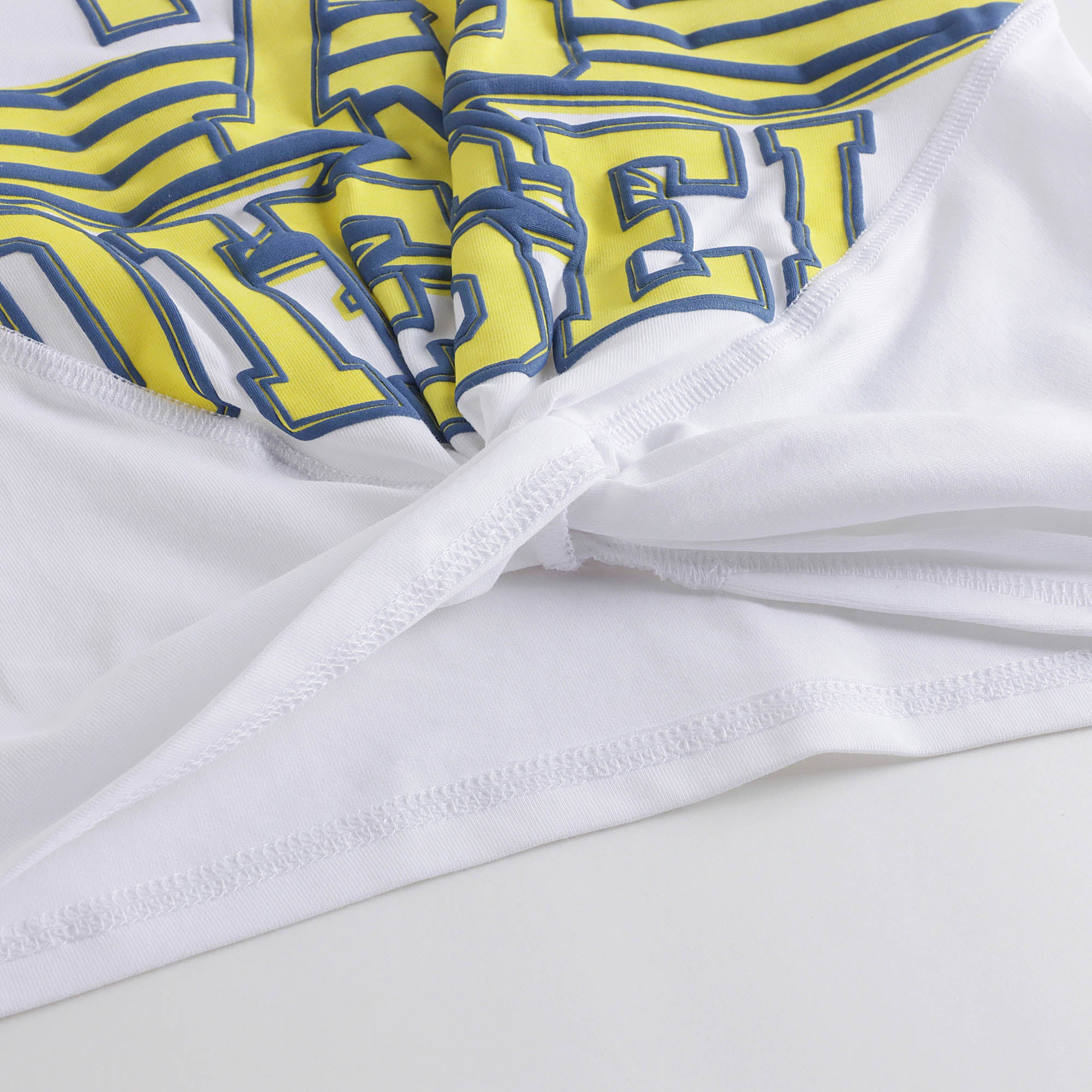 Girls White Logo Cotton T-Shirt