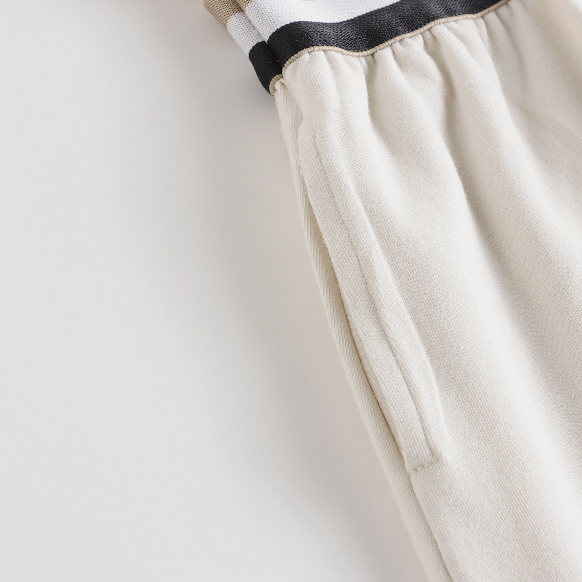 Girls Ivory Logo Cotton Dress