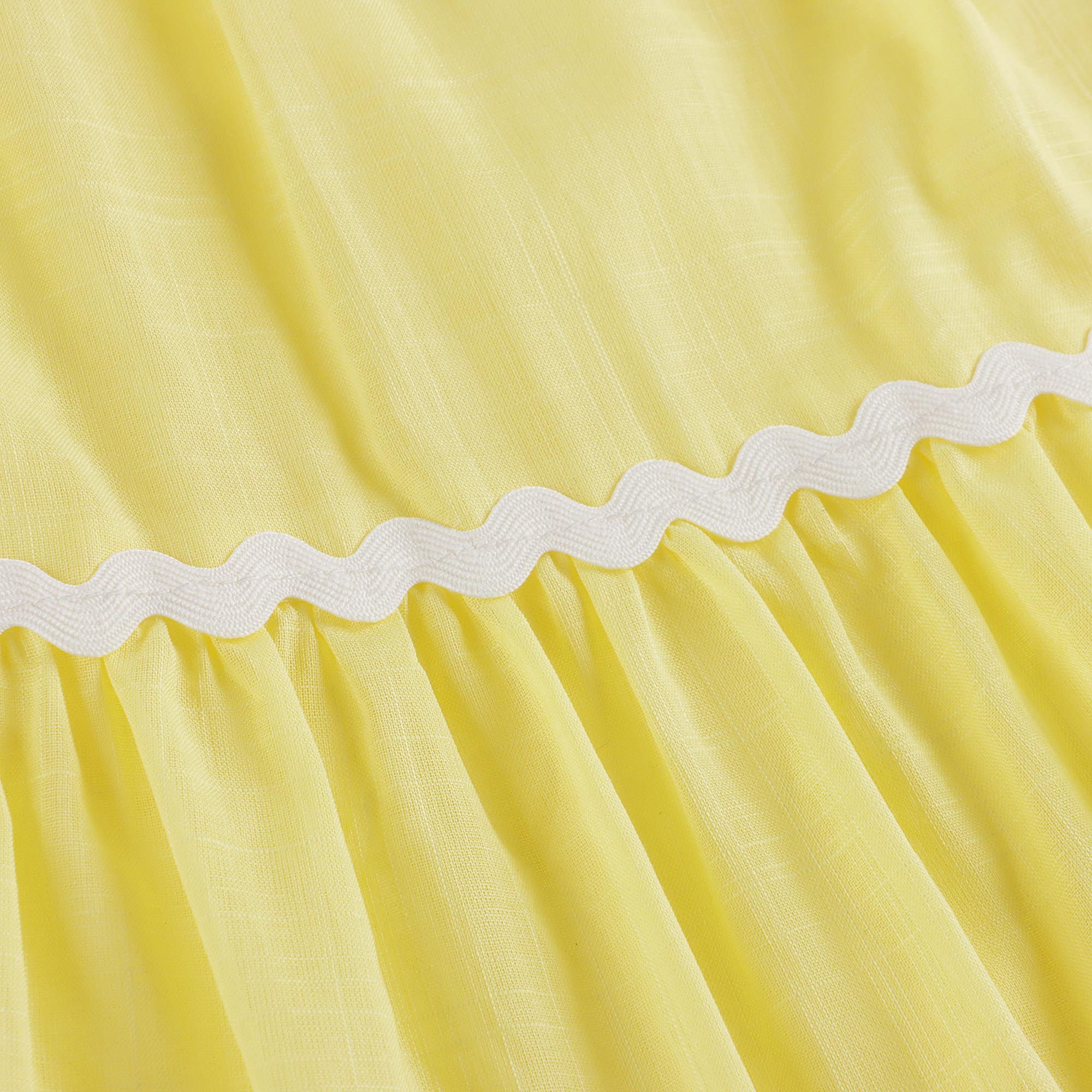 Girls Yellow Cotton Dress