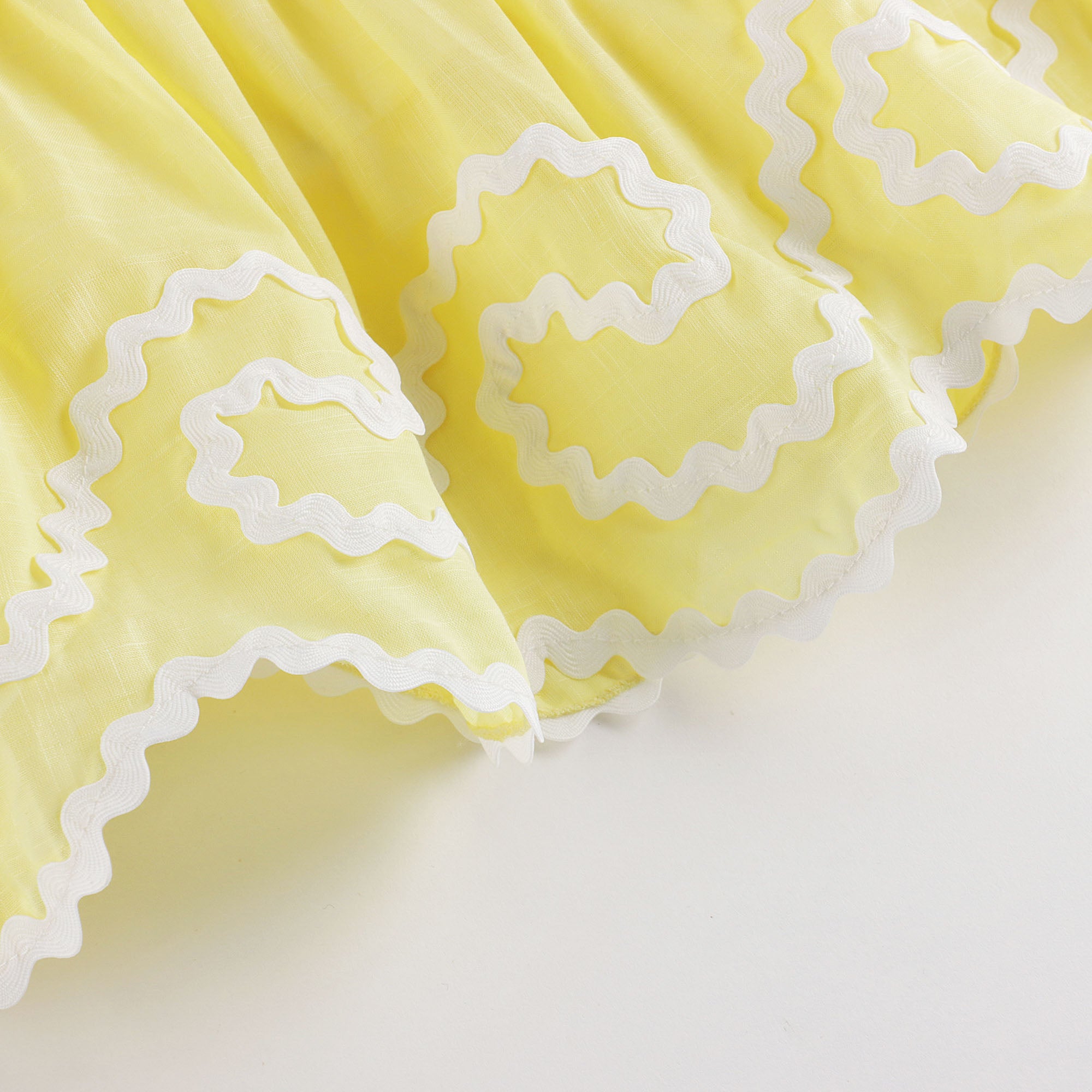 Girls Yellow Cotton Dress