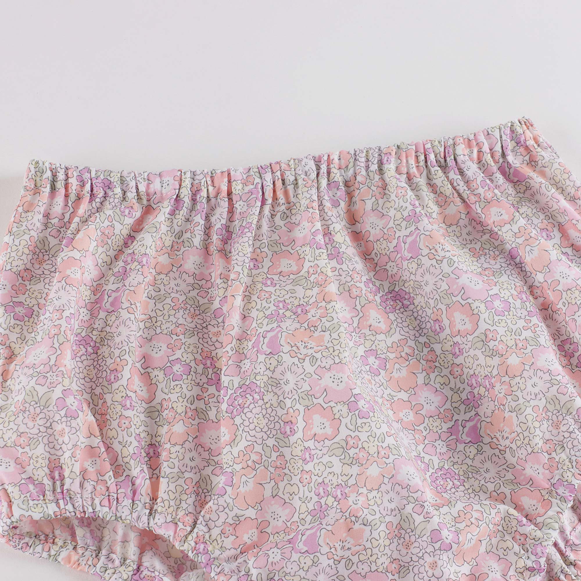 Baby Girls Pink Floral Cotton Bloomers
