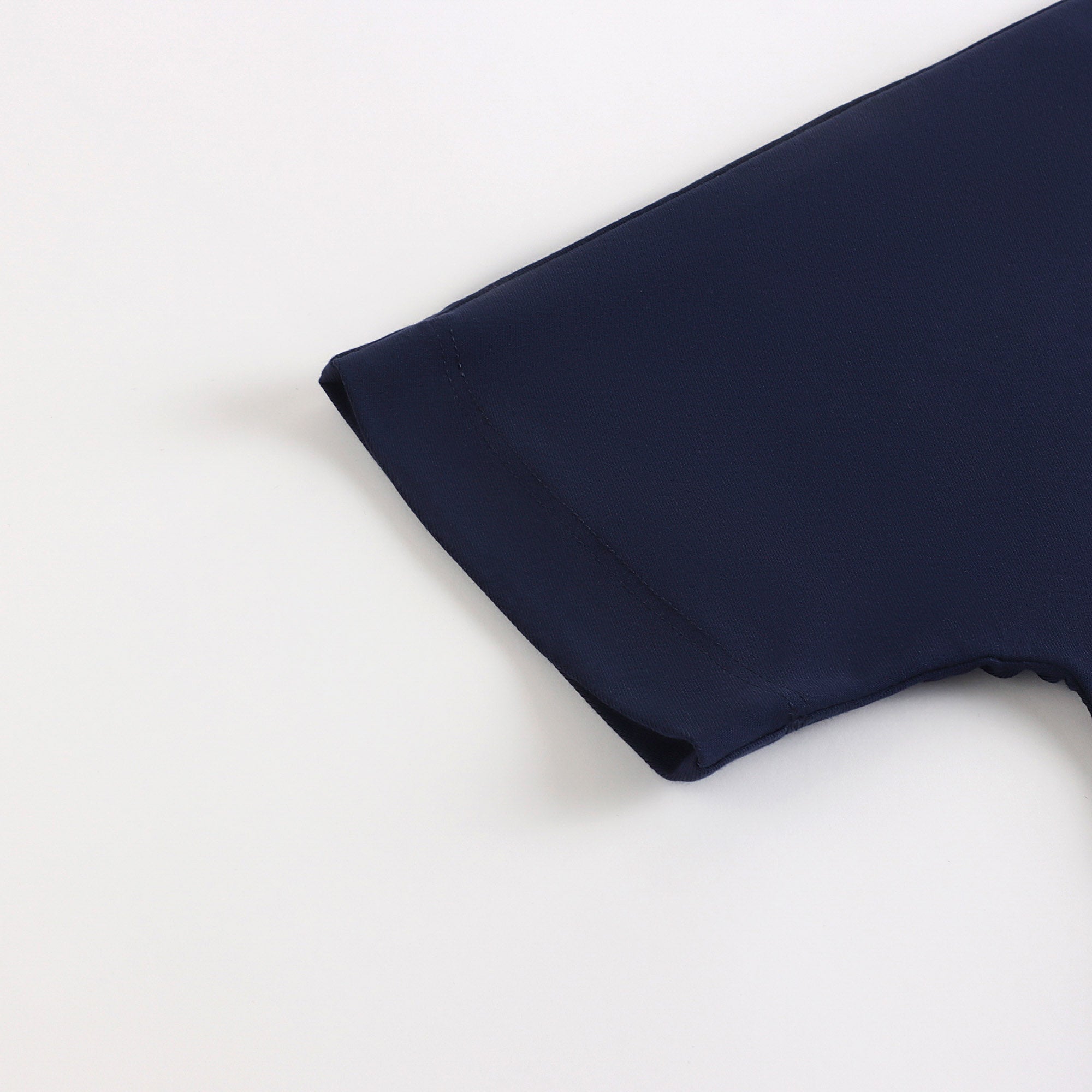 Girls Navy Logo Cotton Dress