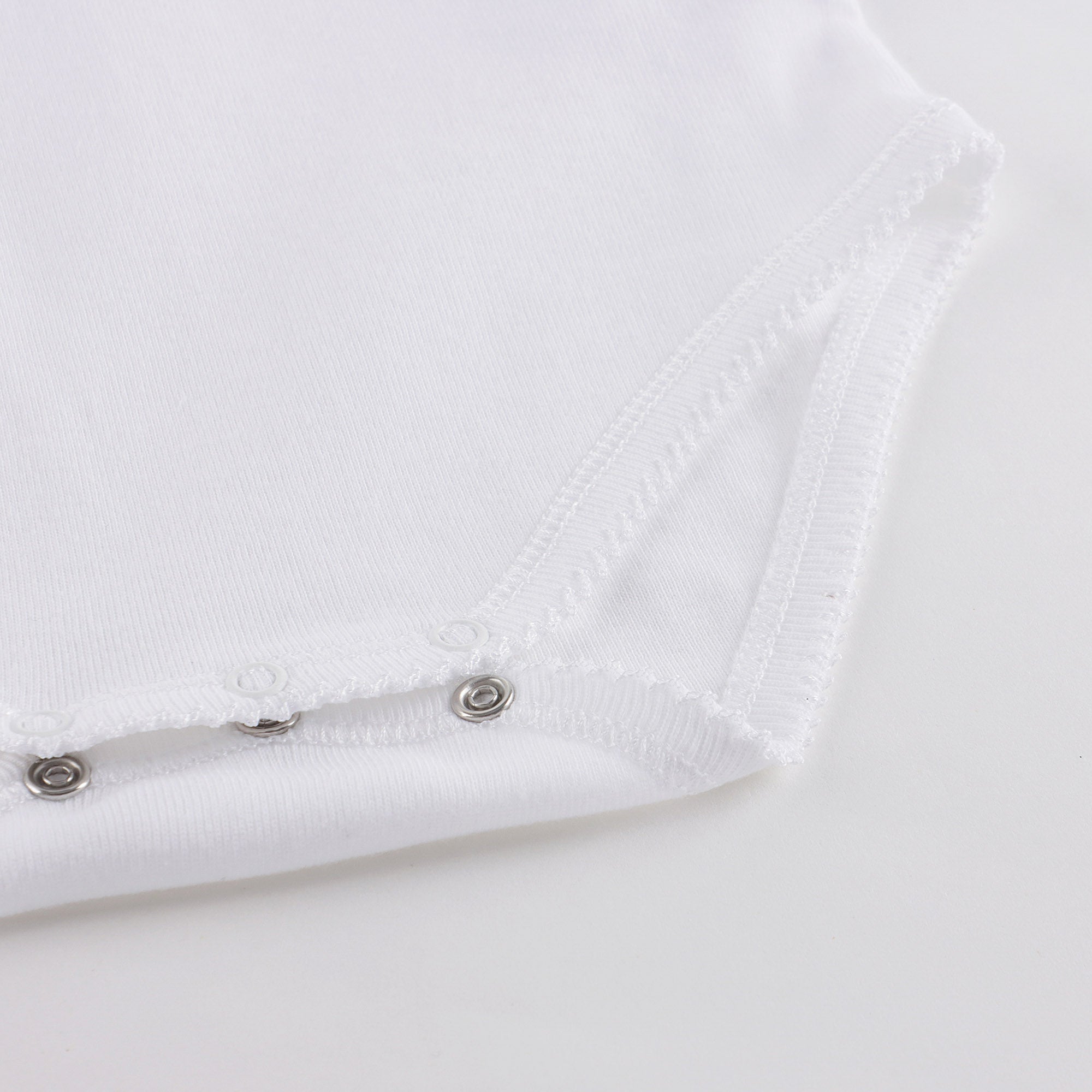 Baby Boys & Girls White Cotton Babysuit
