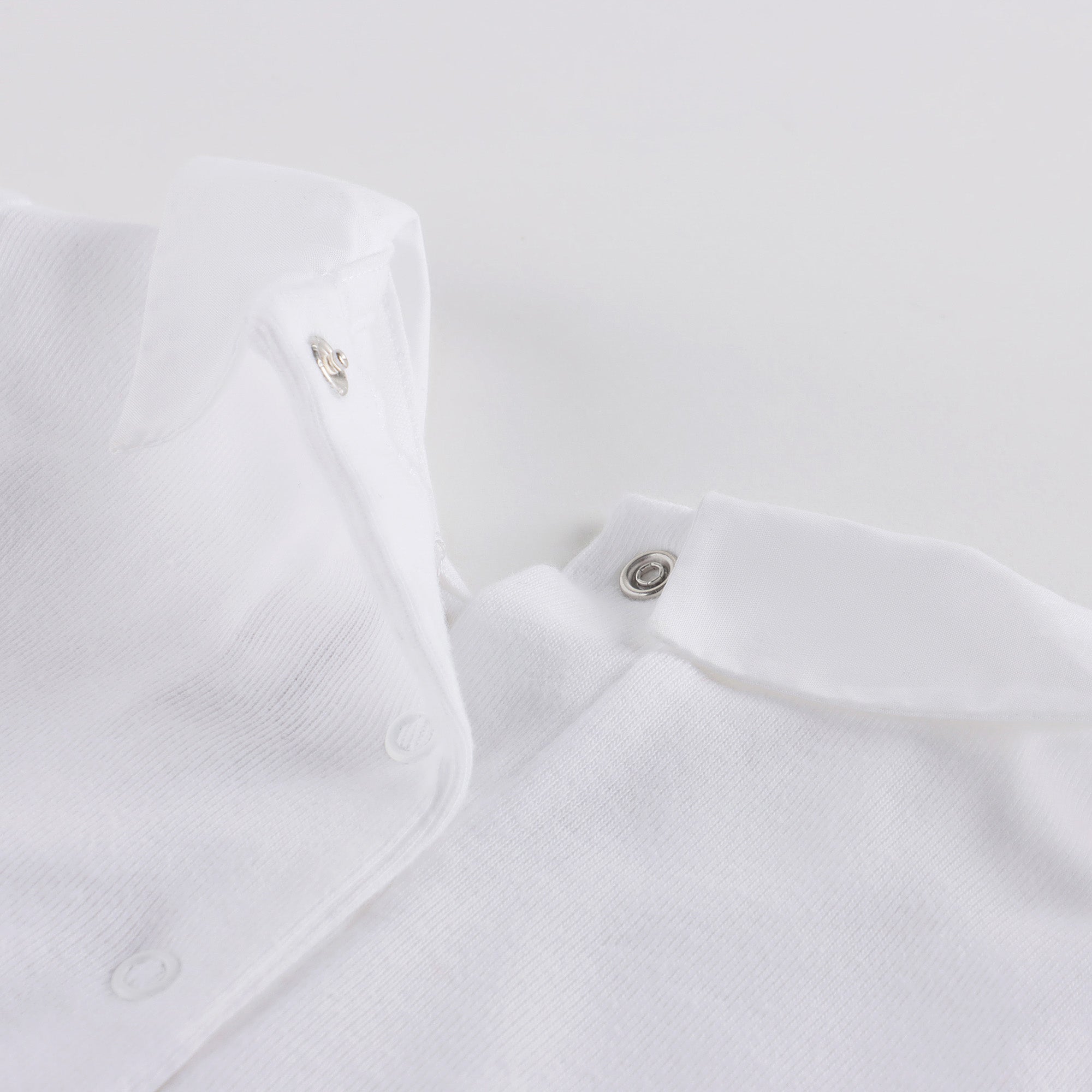 Baby Boys & Girls White Cotton Babysuit