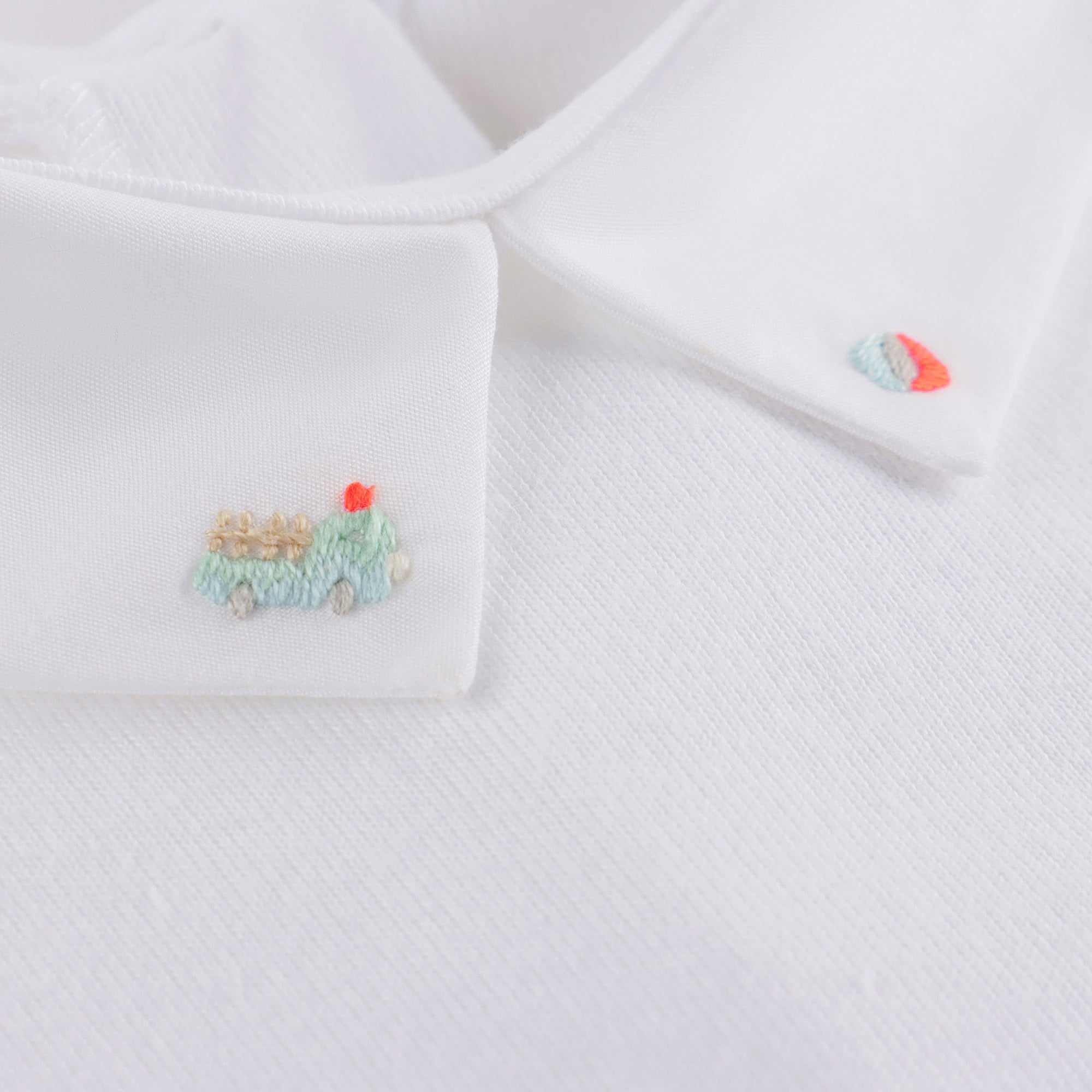 Baby Boys & Girls White Cotton Babysuit
