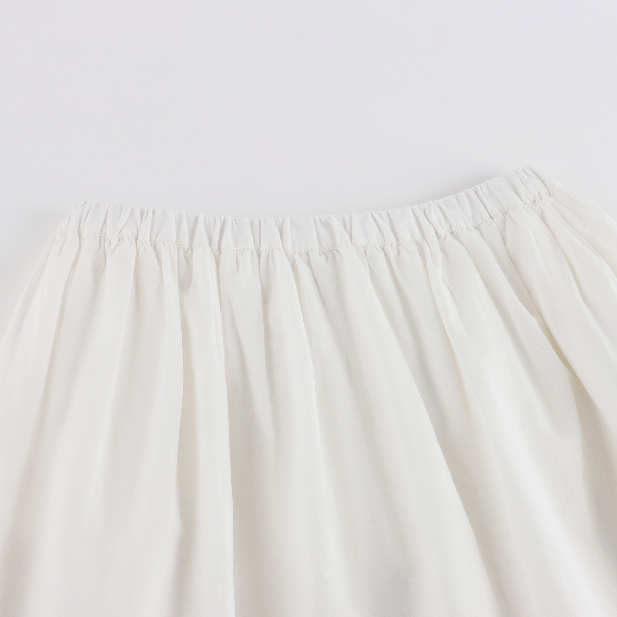 Girls White Embroidered Cotton Skirt