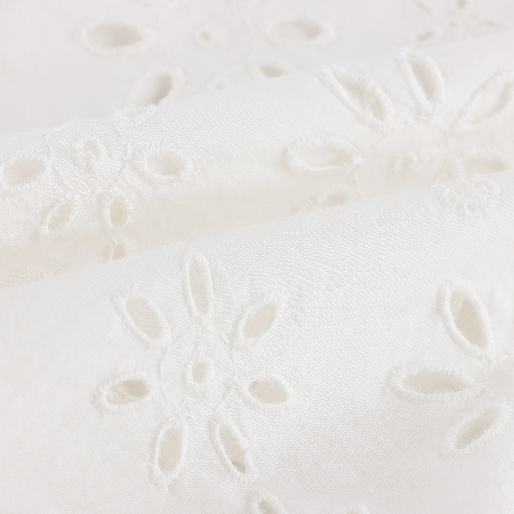 Girls White Embroidered Cotton Skirt